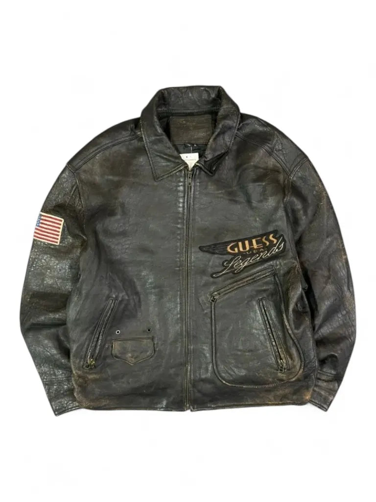 Vintage (90s) Rare Guess Leather Jacket