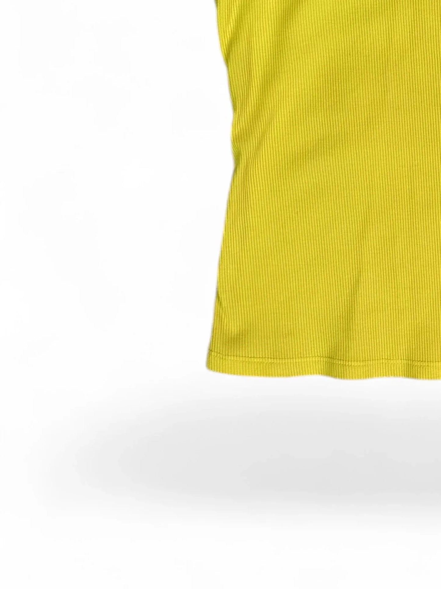 Vintage Y2K Yellow Bebe Rhinestone Logo Crop Top