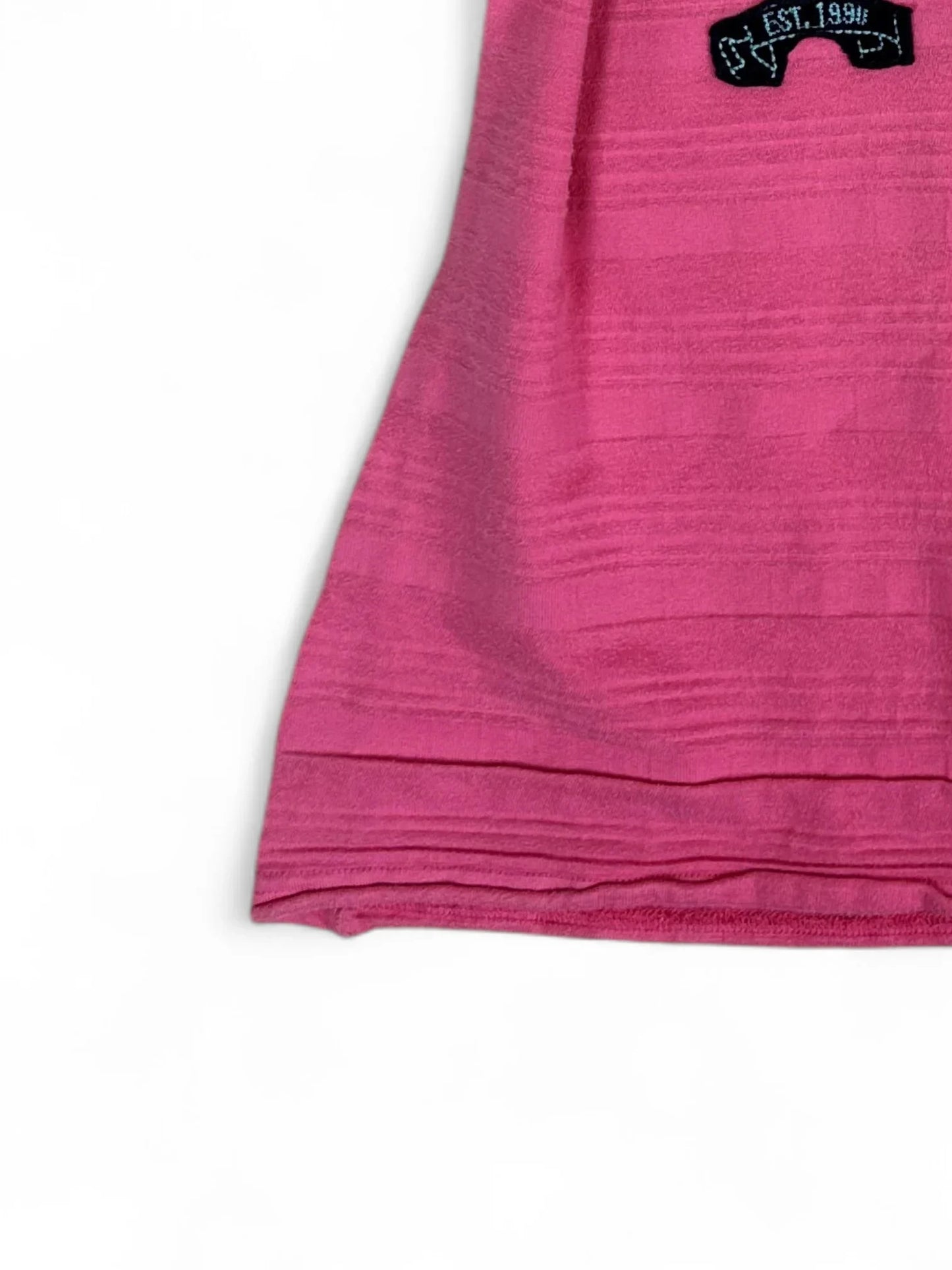 Vintage Pink Roxy Logo Ribbed Women's T-Shirt Y2K