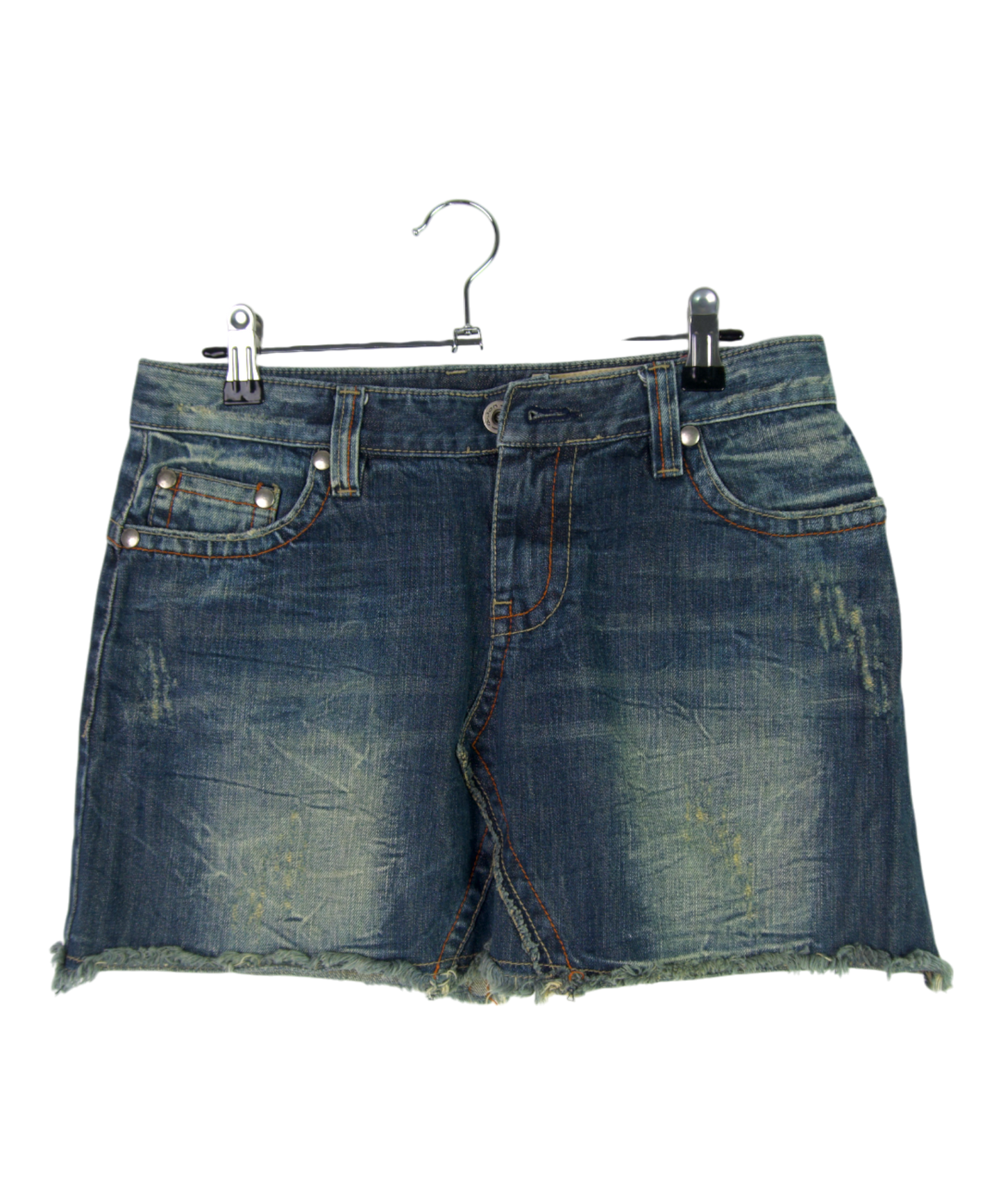G.Jon Embroidered Denim Skirt