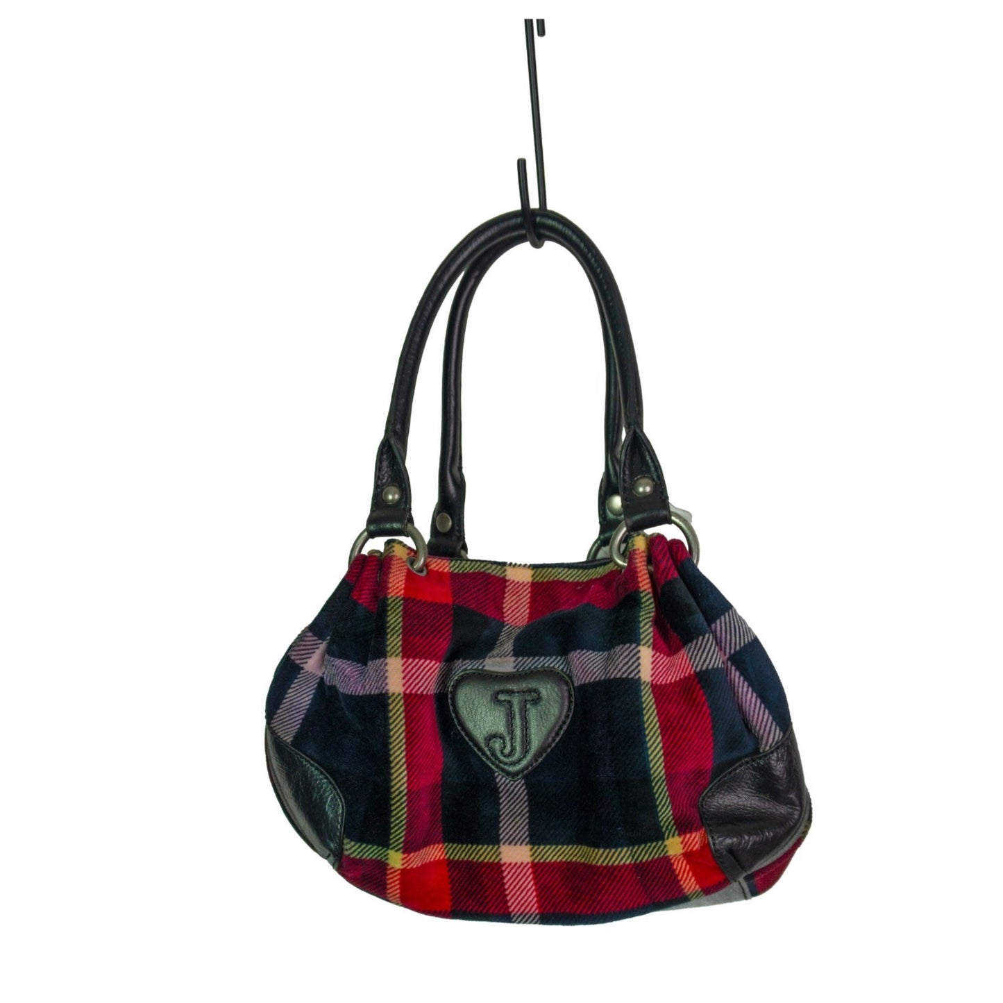 Juicy Couture Red Plaid Velour Shoulder Bag