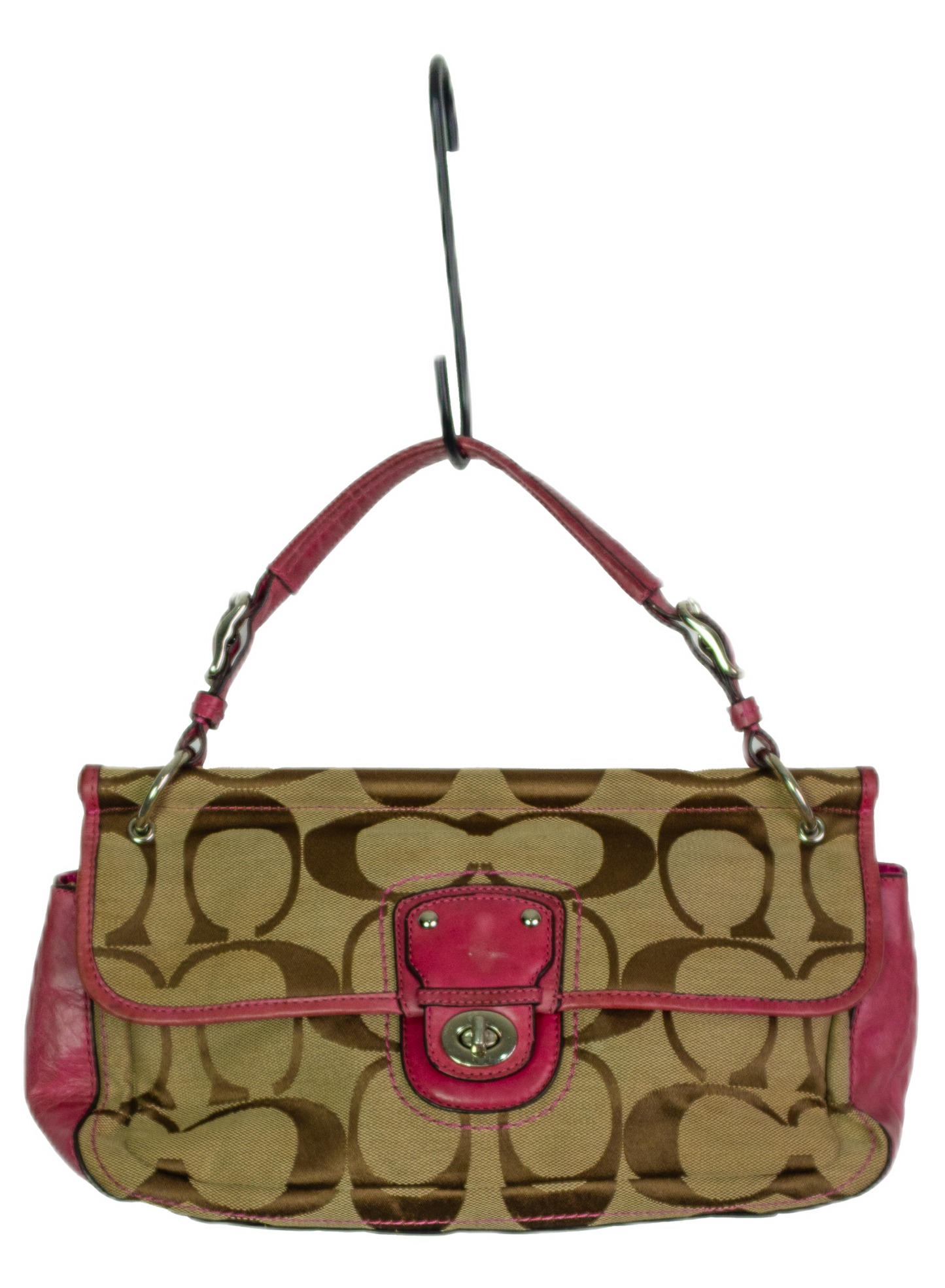 Vintage Y2K Coach Monogram Canvas Shoulder Bag