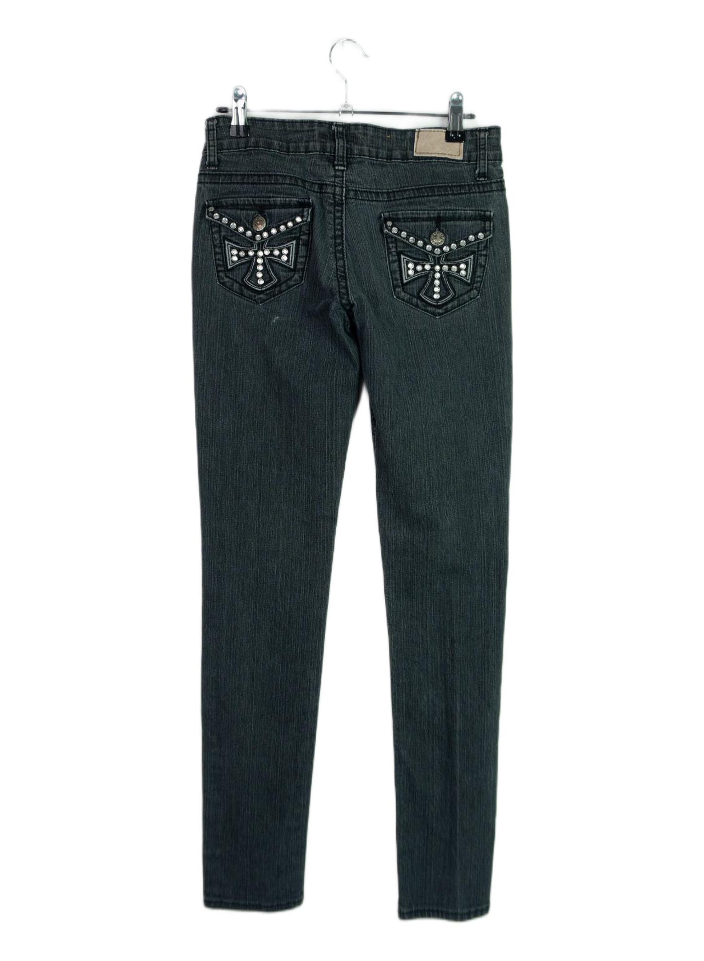 Vintage Y2K Blue Ice Black Skinny Jeans