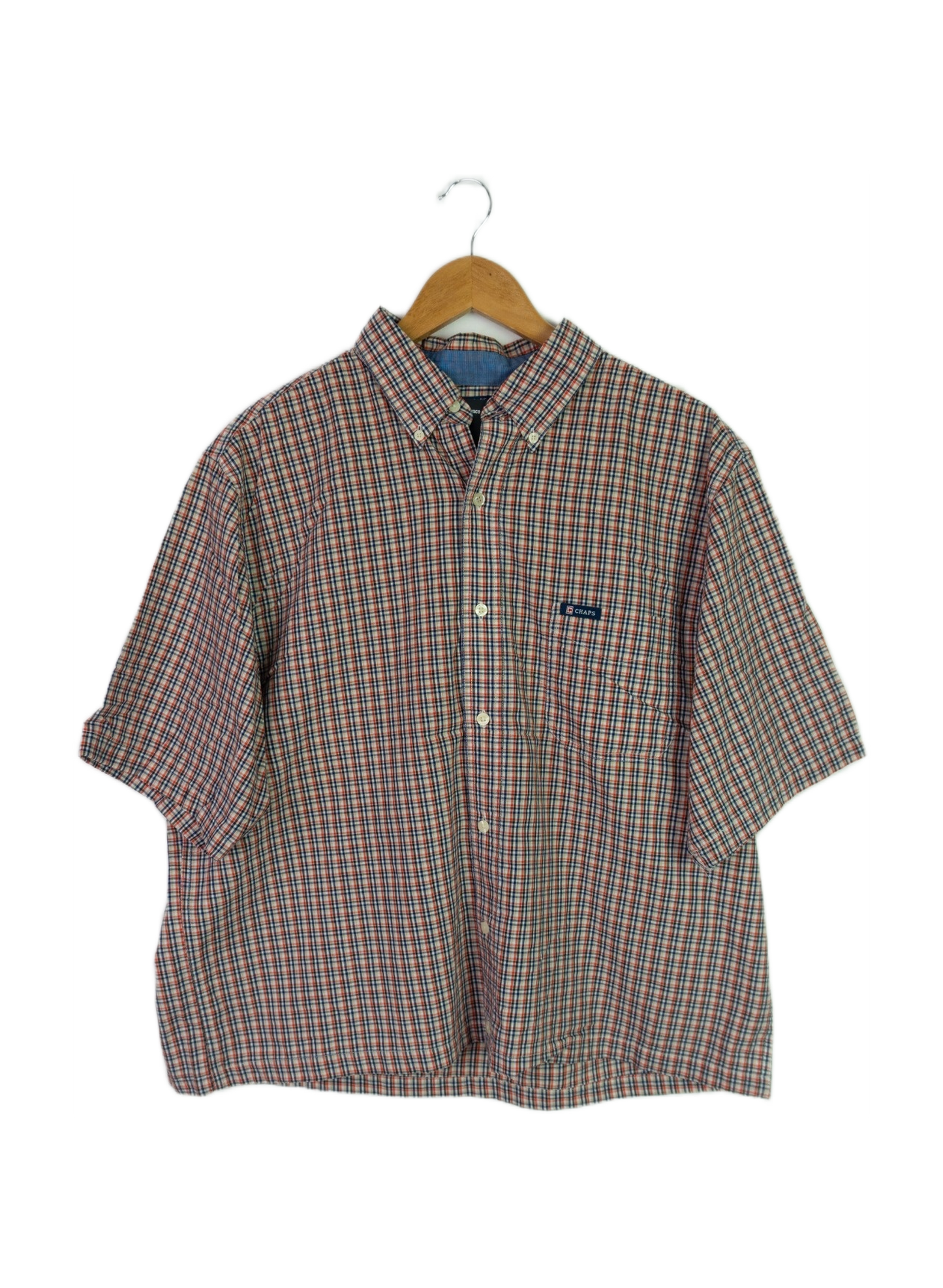 Vintage Chaps Cropped Button Up Light Orange