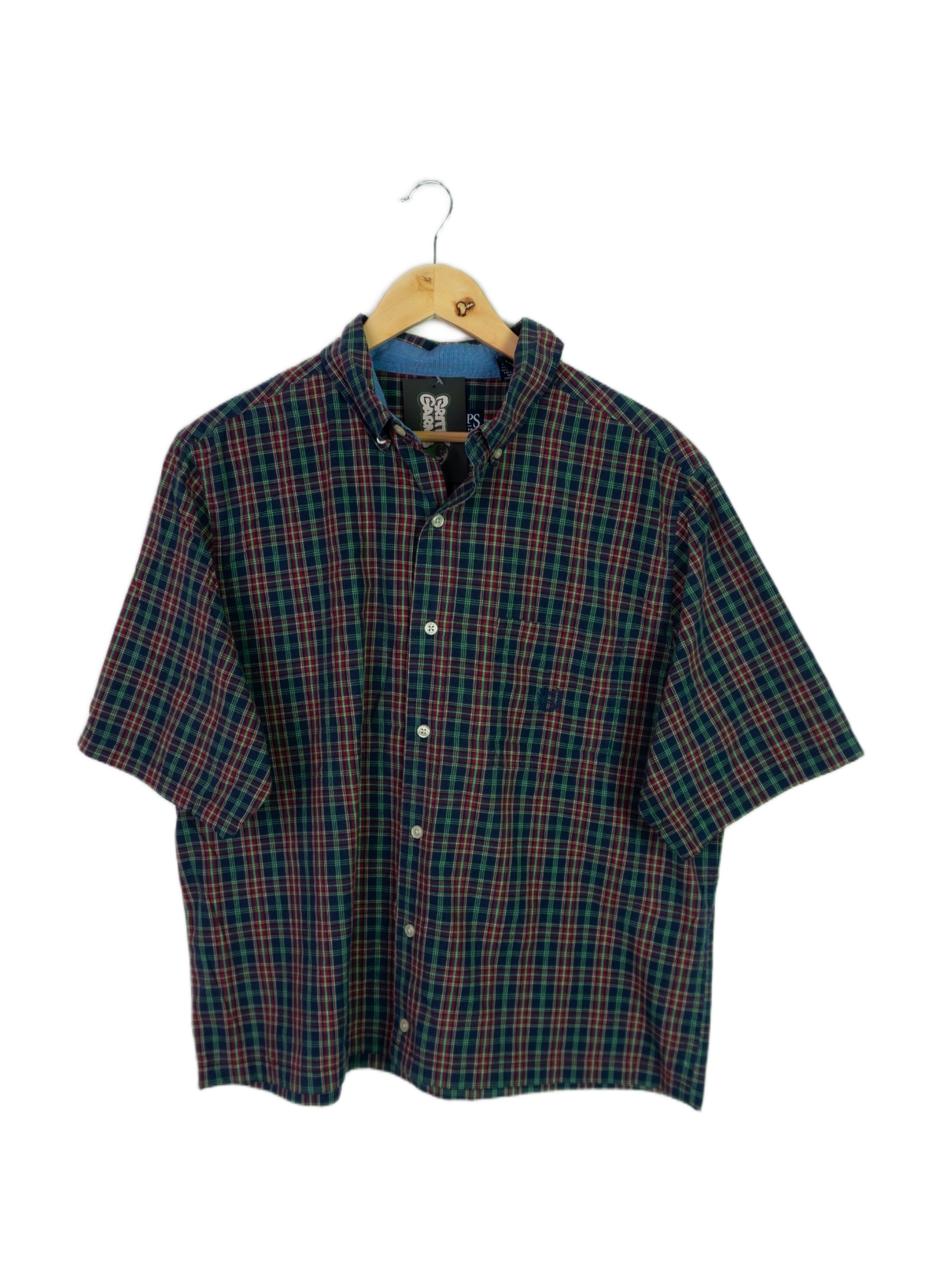Vintage Chaps Cropped Button Up Navy
