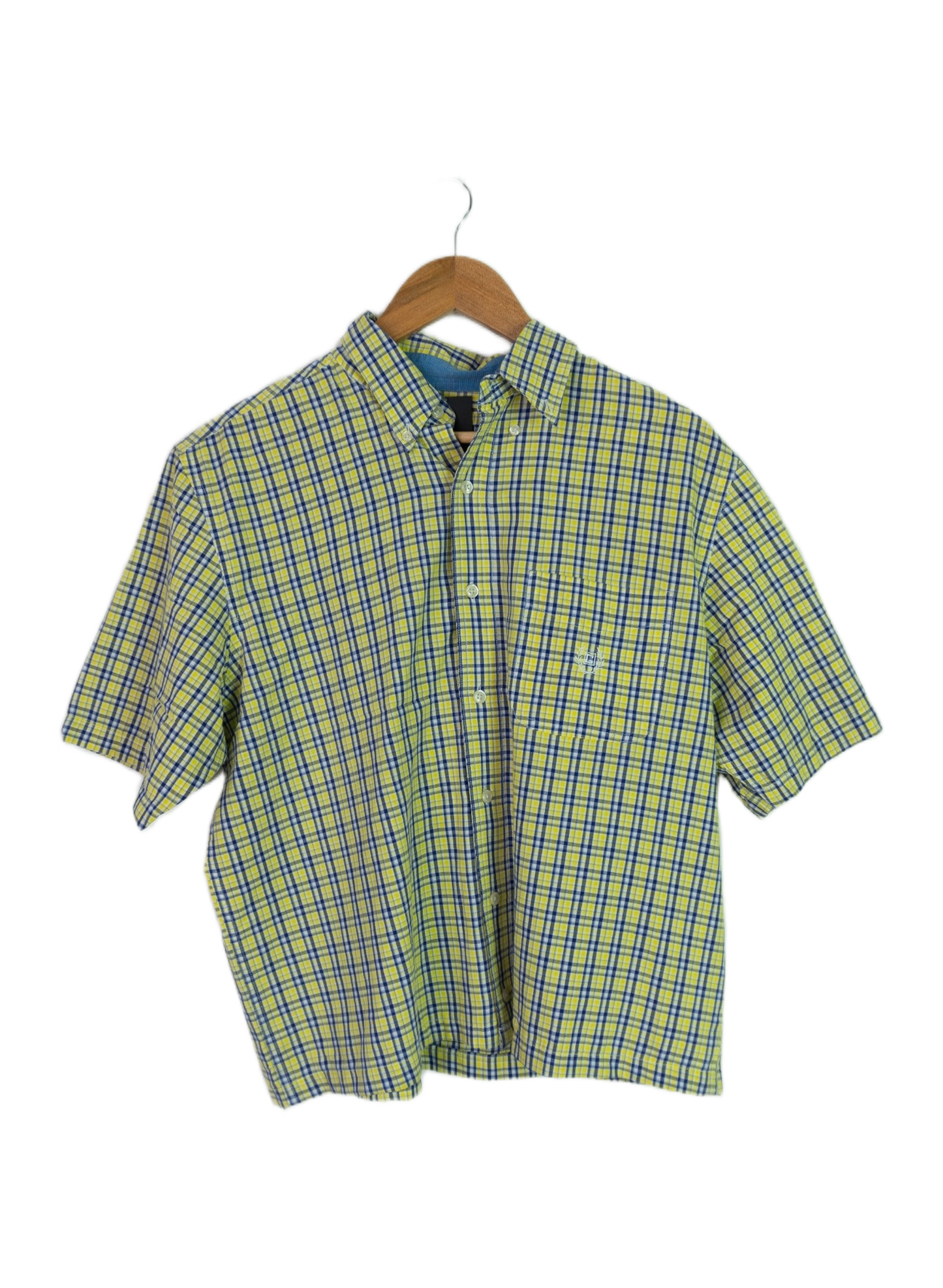 Vintage Chaps Cropped Button Up Yellow