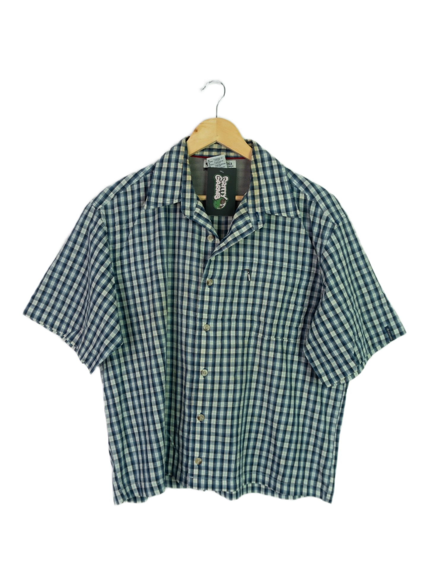 Vintage Columbia Cropped Button Up Navy