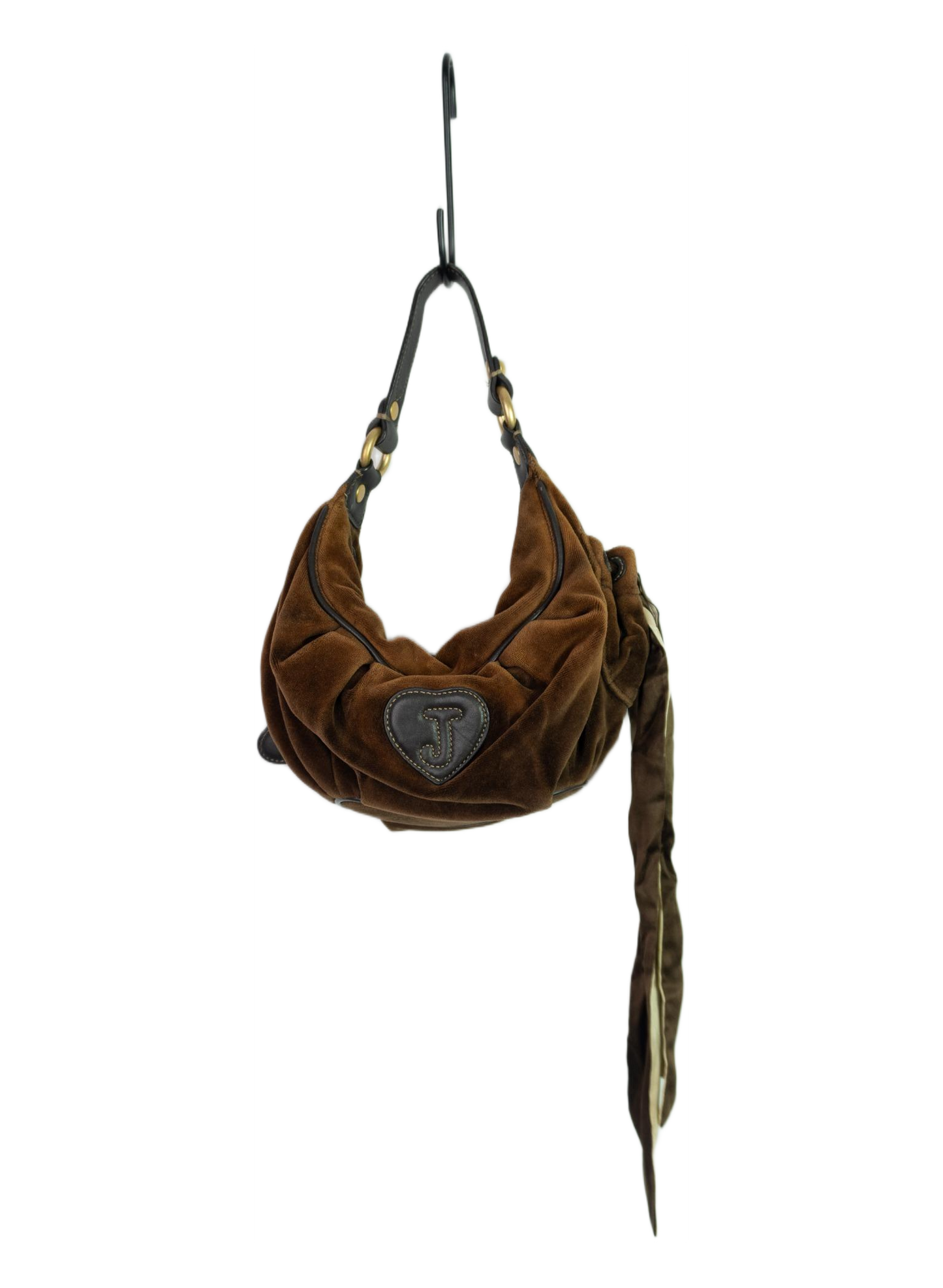 Vintage Y2K Juicy Couture Brown Velour Hobo Bag