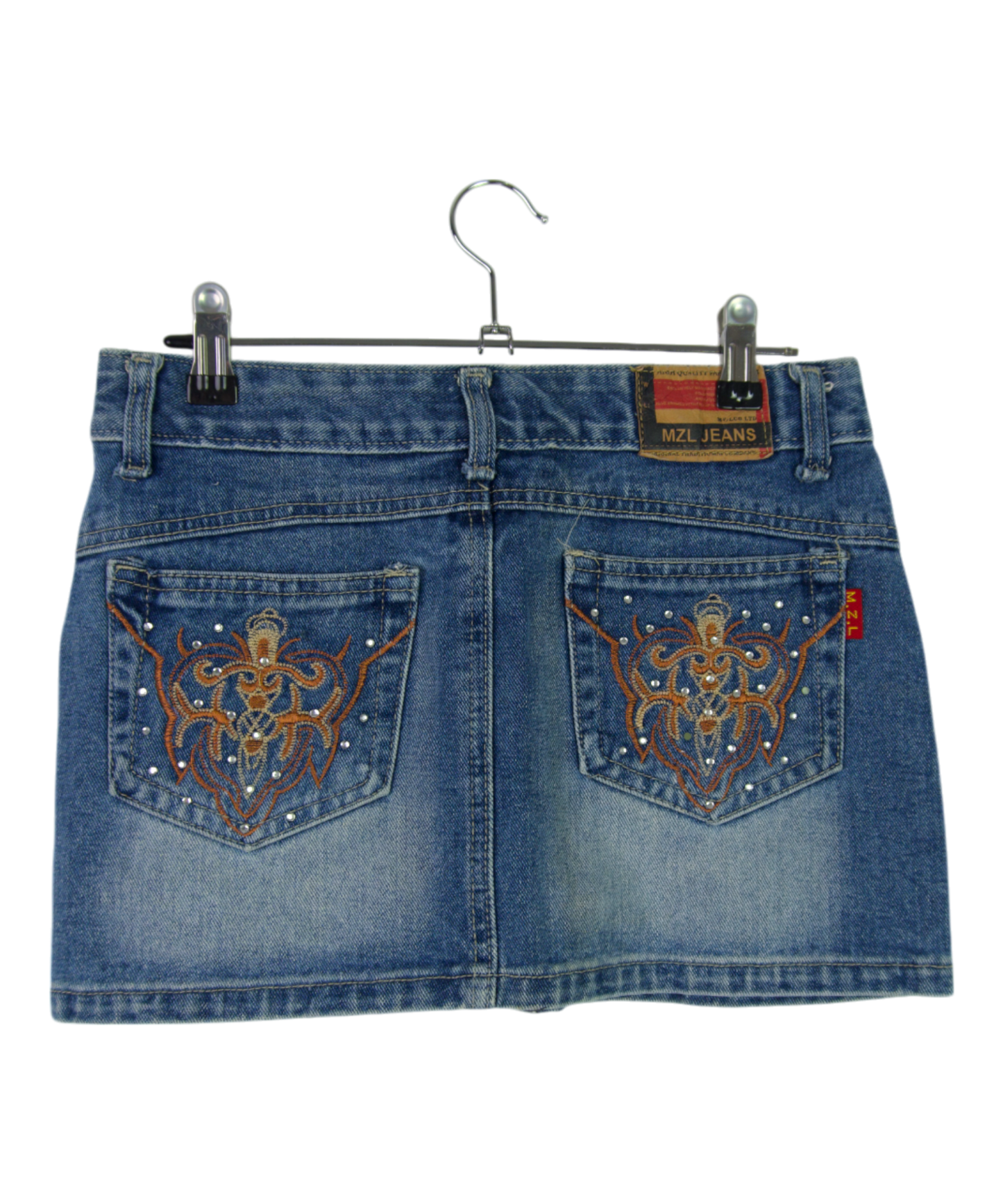 MZL Jeans Embroidered Pocket Skirt