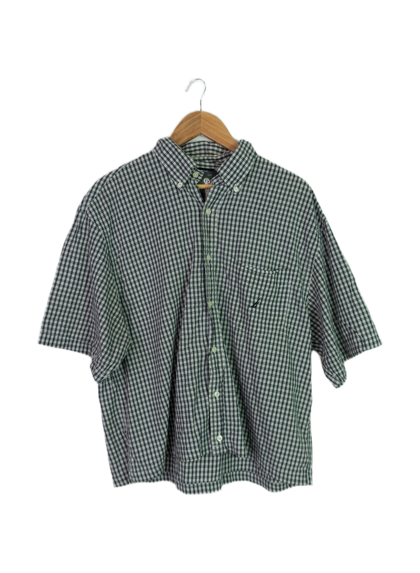 Vintage Nautica Cropped Button Up Black