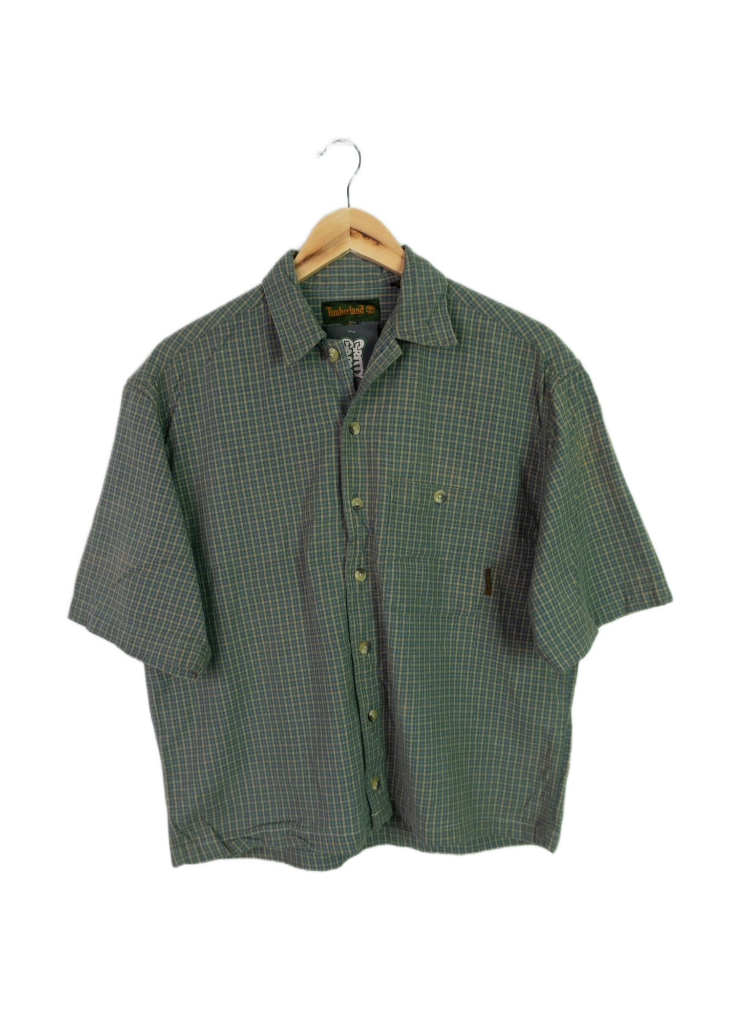 Vintage Timberland Cropped Button Up Green