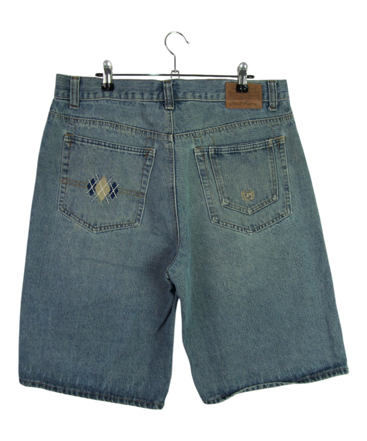 Vintage Phat Farm Denim Shorts Argyle Patch