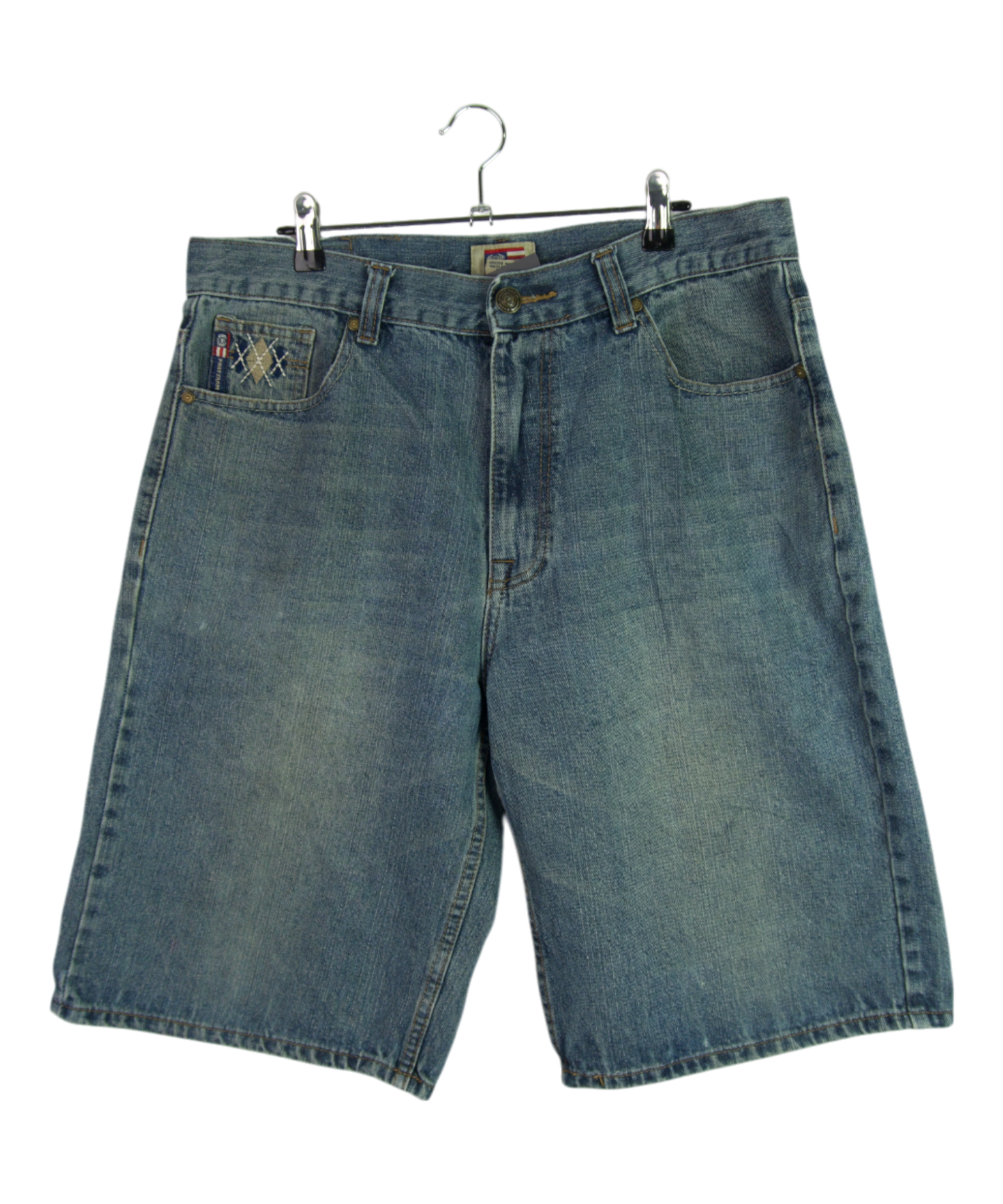 Vintage Phat Farm Denim Shorts Argyle Patch
