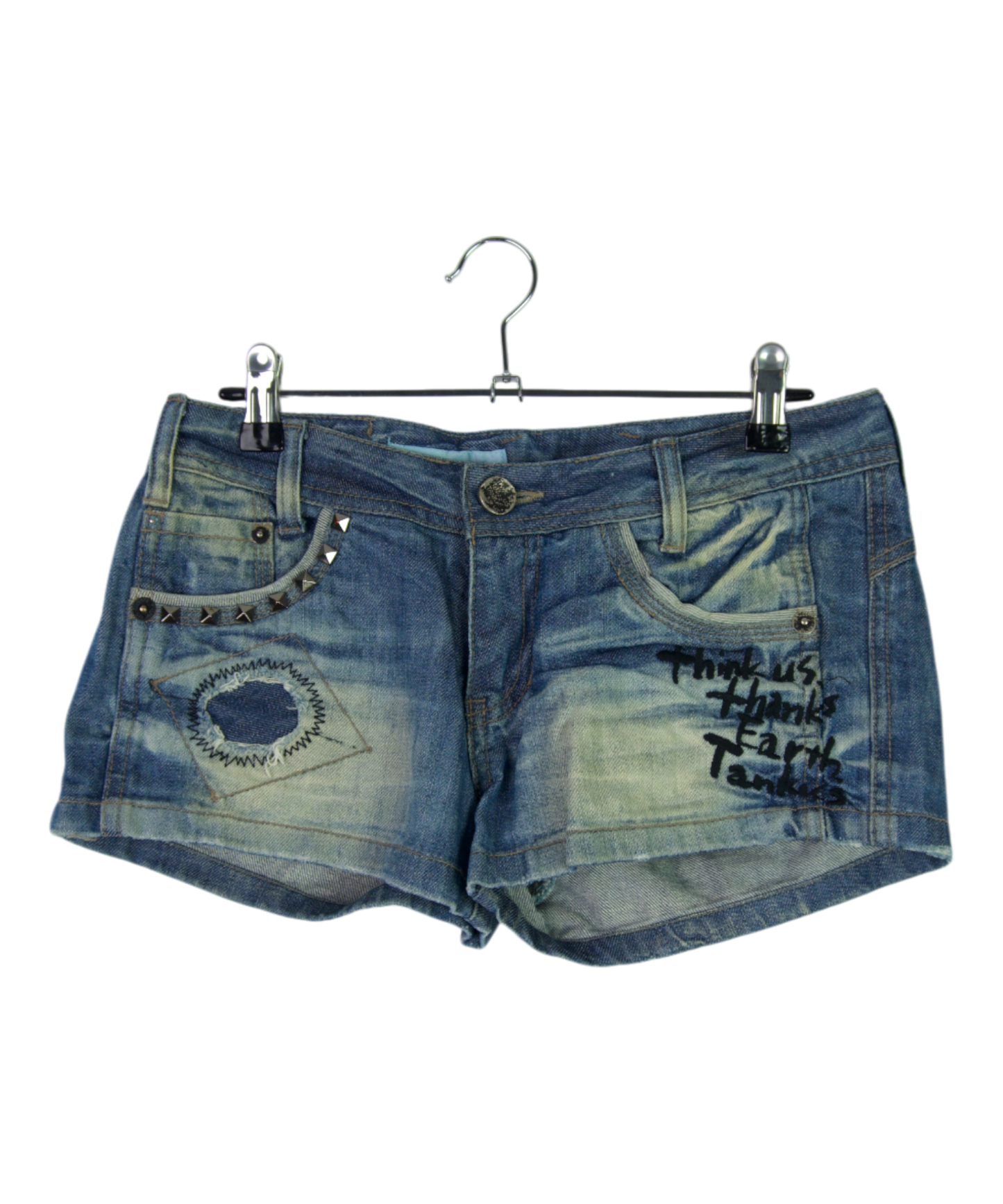 Tank Us Distressed Denim Shorts