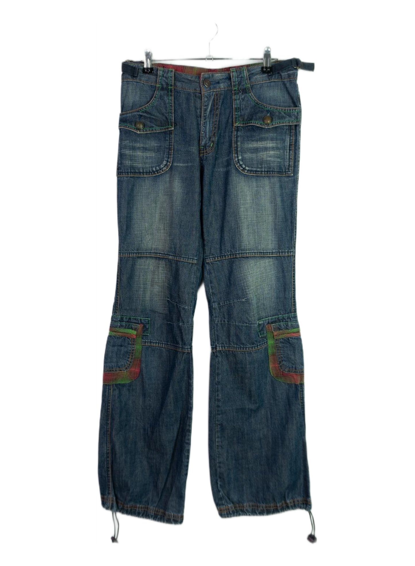 Vintage Y2K Patch Pocket Baggy Denim Pants