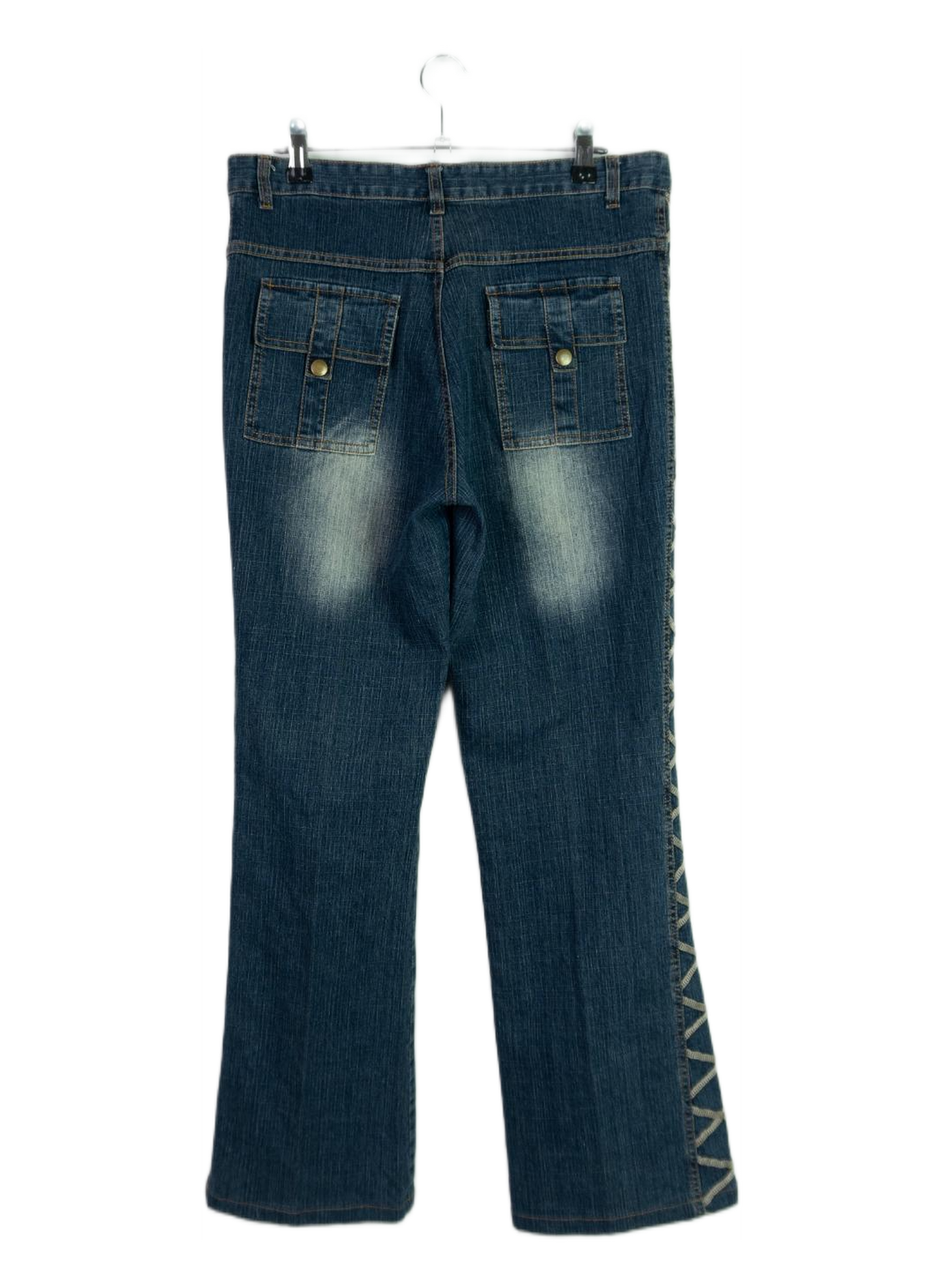 Vintage Y2K Side Lace Flare Jeans