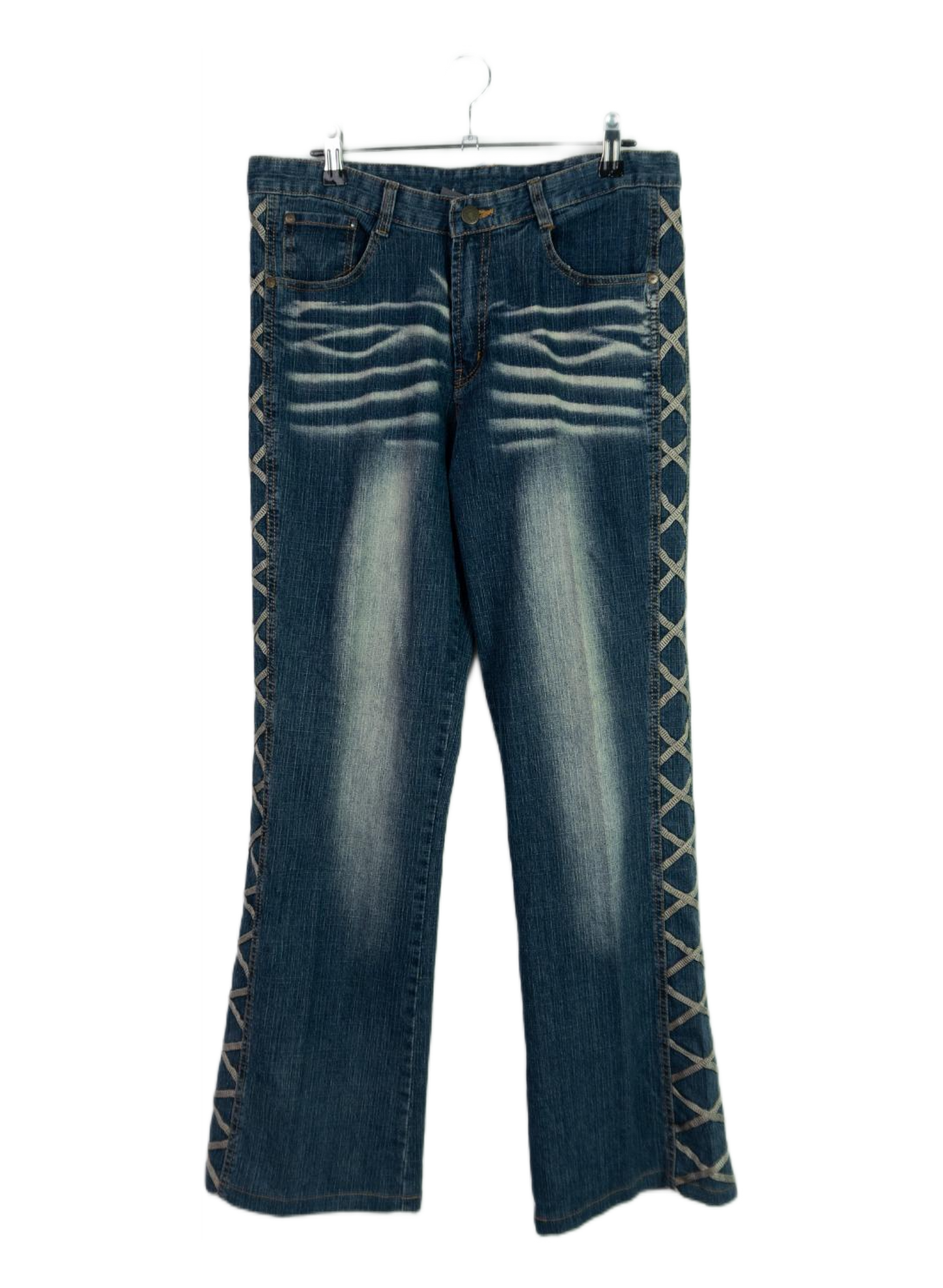 Vintage Y2K Side Lace Flare Jeans
