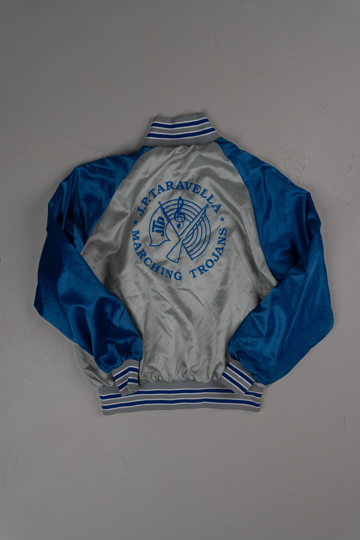 Vintage 80s J.p. Taravella Marching Trojans Bomber Jacket