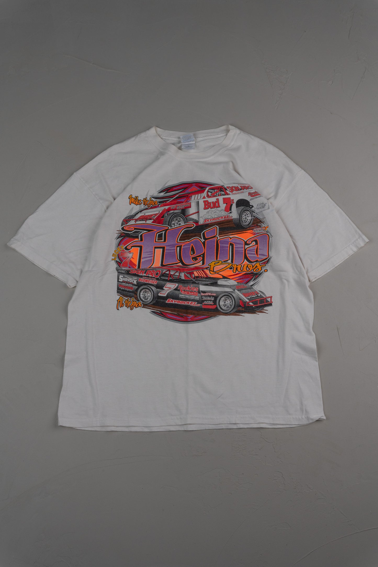 Vintage Early 2000s Y2K race promo graphic tee Racing T-shirt