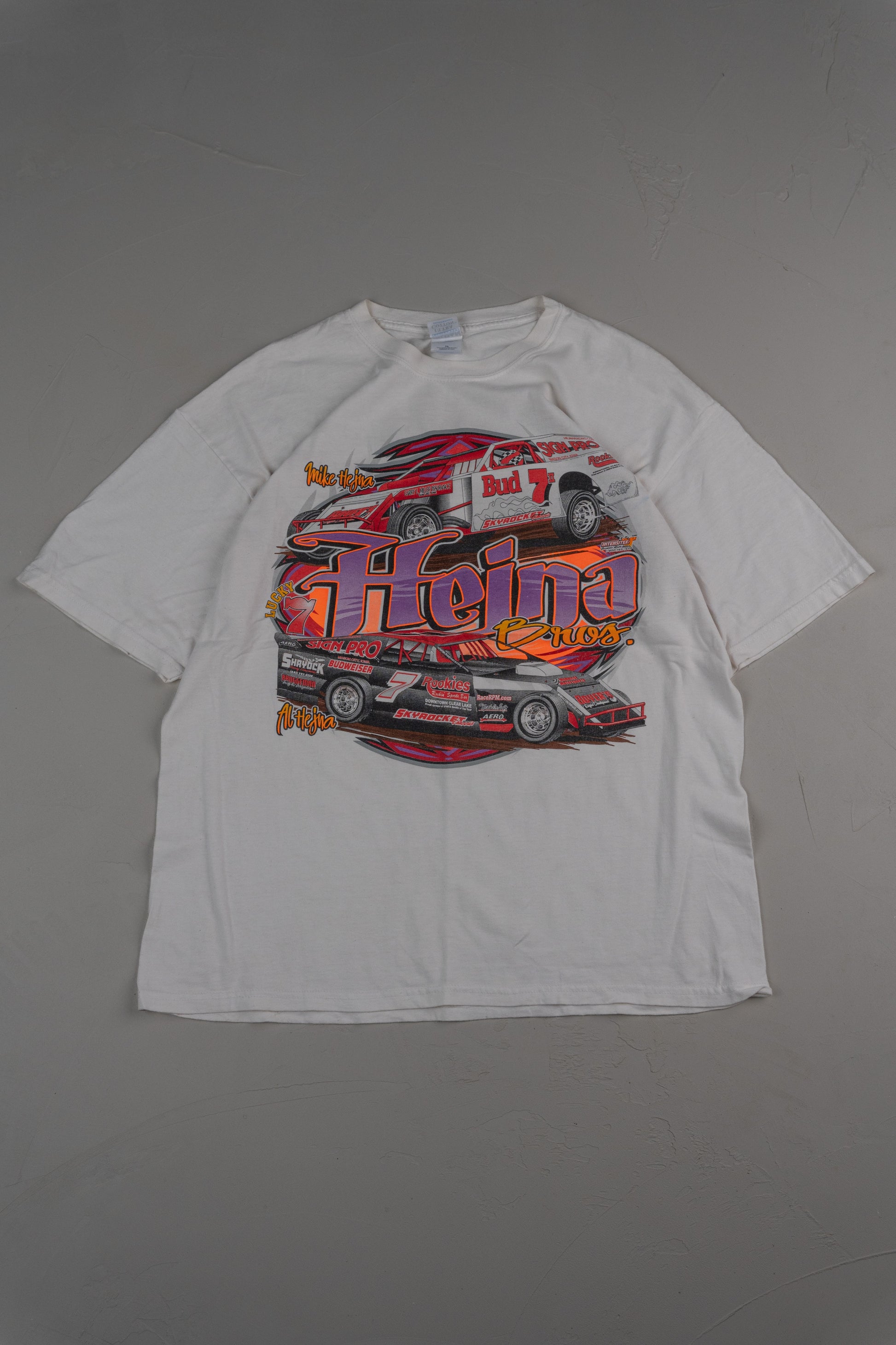 Vintage Early 2000s Y2K race promo graphic tee Racing T-shirt