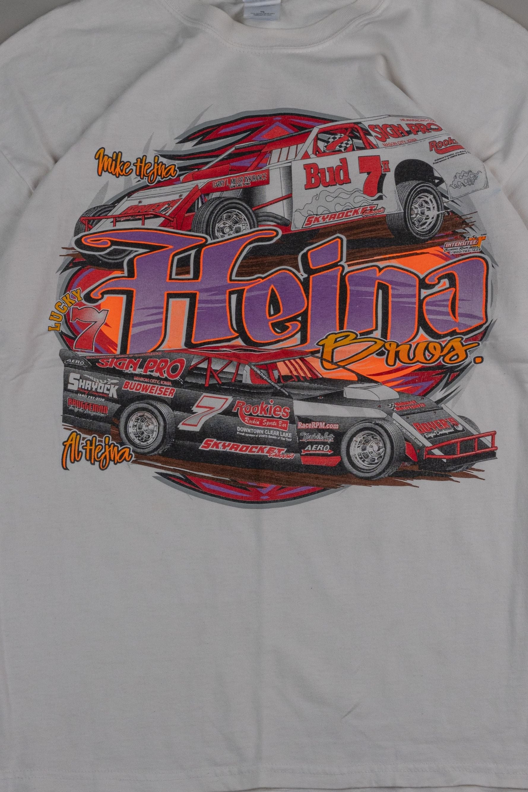 Vintage Early 2000s Y2K race promo graphic tee Racing T-shirt