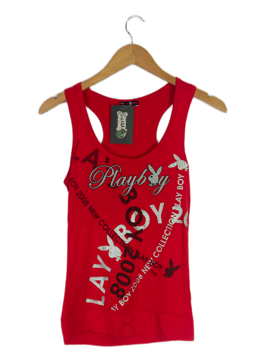 Vintage Y2k Playboy Red Tank Top