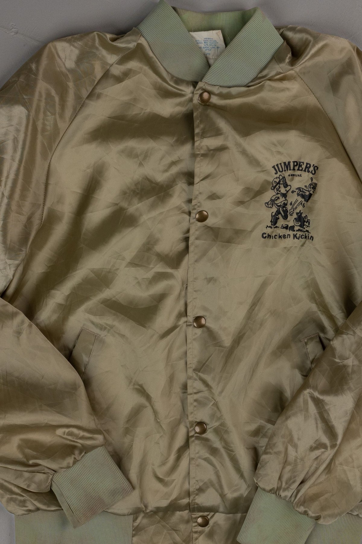 Vintage 70s Jumpers Annual Chicken Kickin Bomber Jacket
