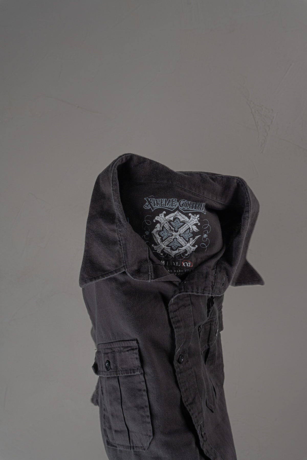 Vintage Y2K Xtreme Couture Cropped Button-up T-shirt
