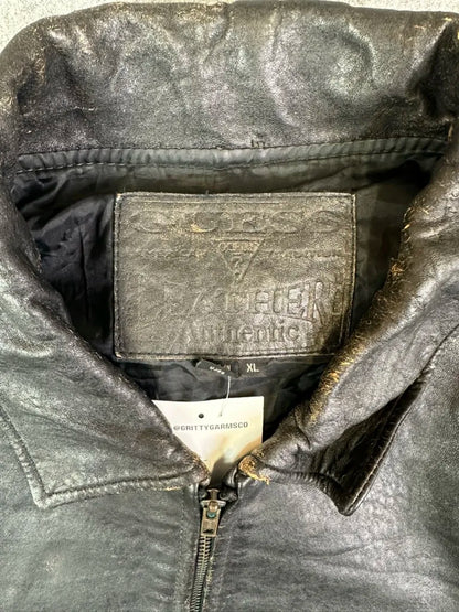 Vintage (90s) Rare Guess Leather Jacket