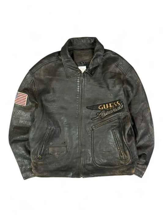 Vintage (90s) Rare Guess Leather Jacket