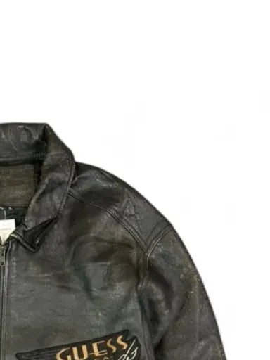Vintage (90s) Rare Guess Leather Jacket