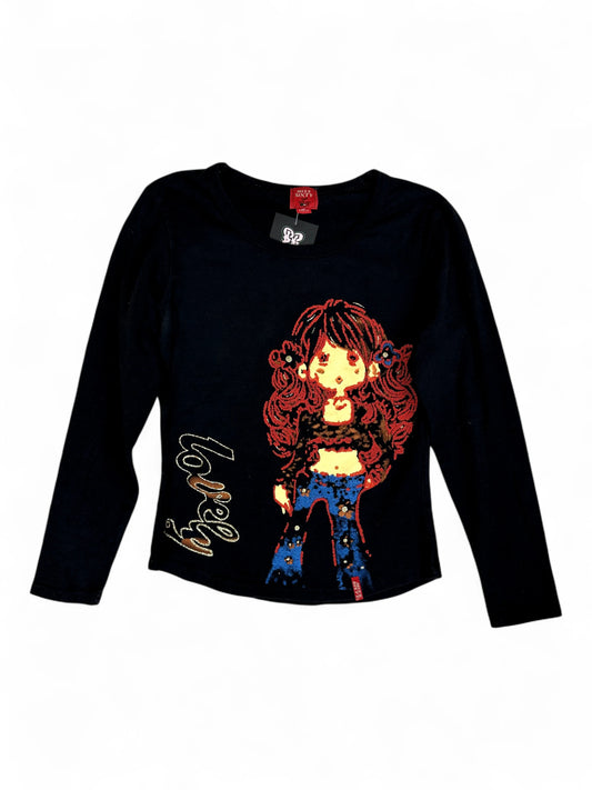 Vintage Miss Sixty Y2K Cartoon Graphic Long Sleeve Top