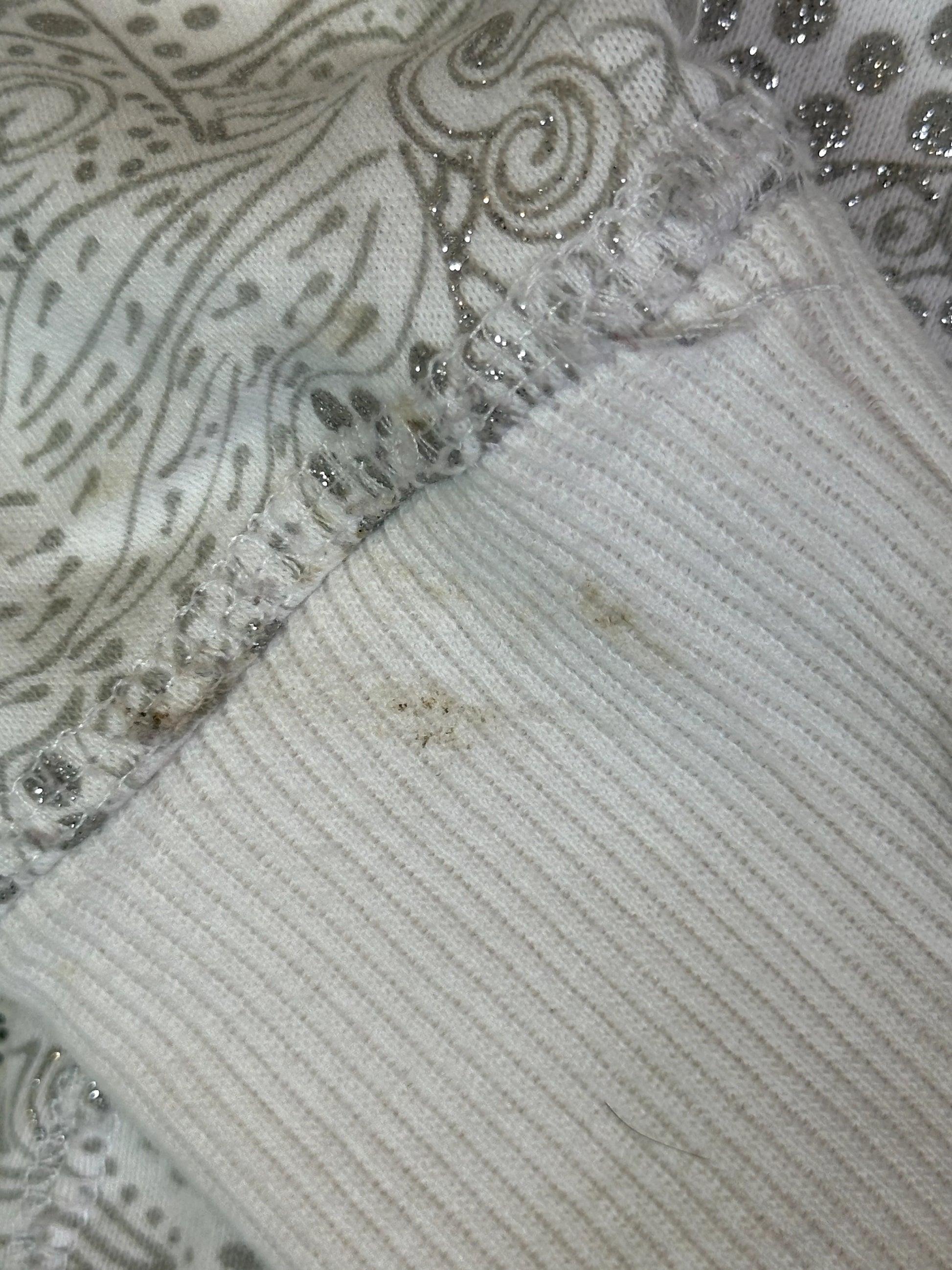 Vintage Roxy Silver Pattern Sherpa Lined Zip Hoodie