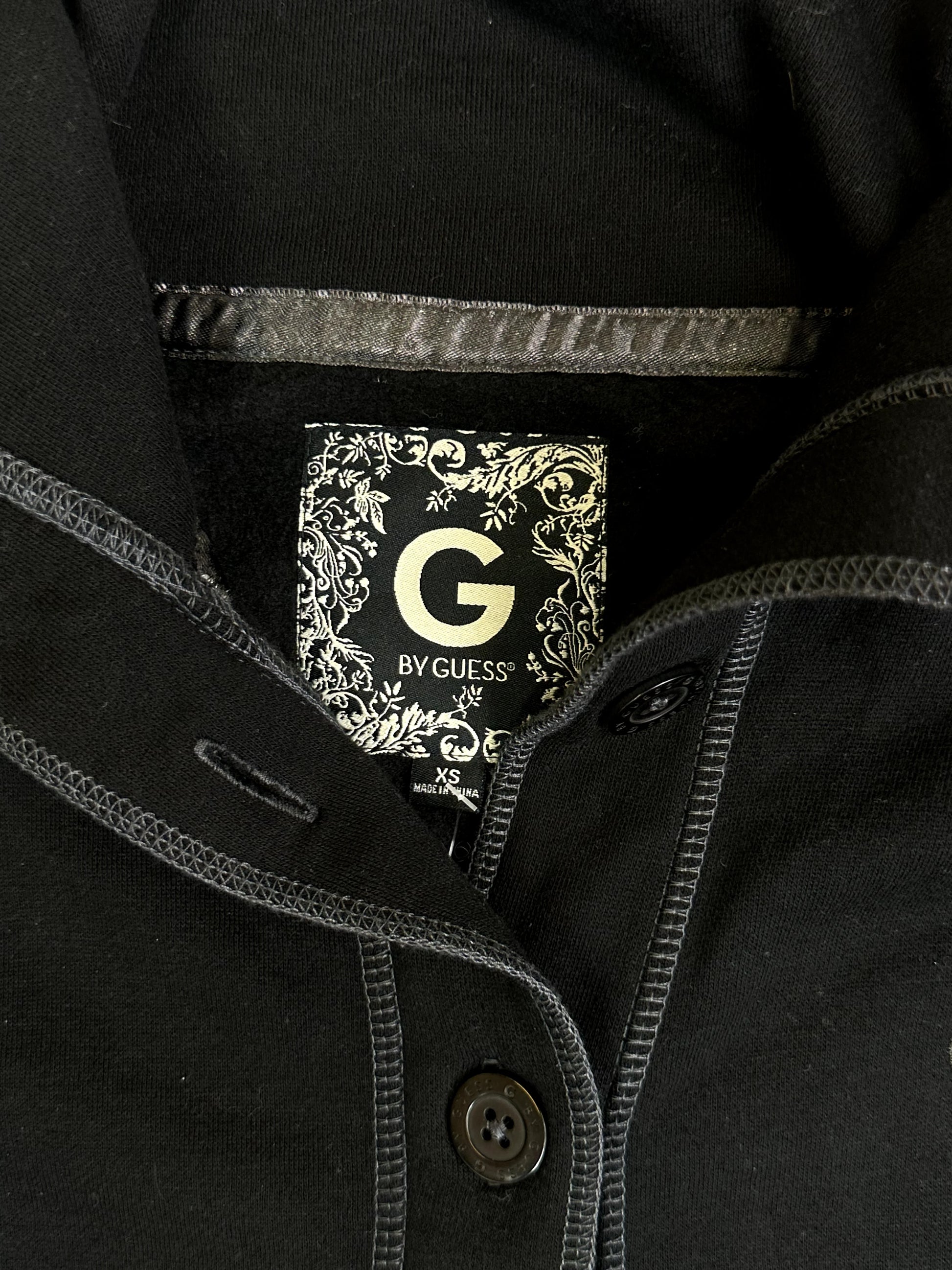 Vintage G by Guess Black Contrast Stitch Cardigan