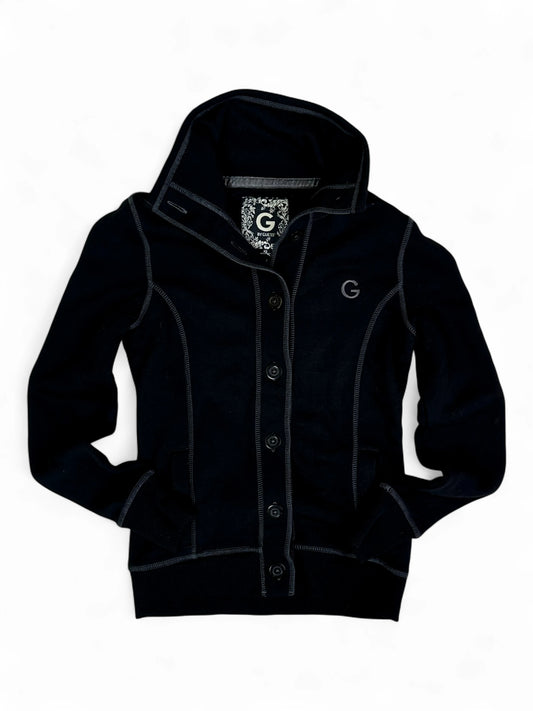 Vintage G by Guess Black Contrast Stitch Cardigan