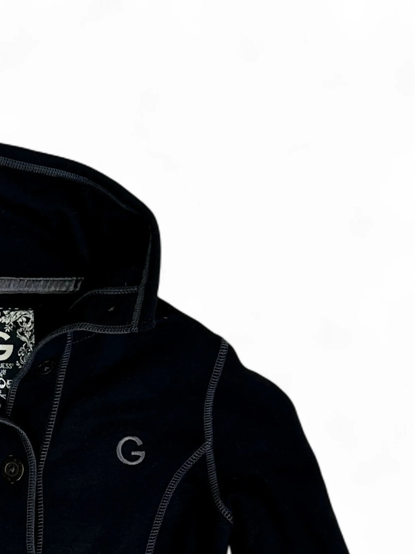 Vintage G by Guess Black Contrast Stitch Cardigan