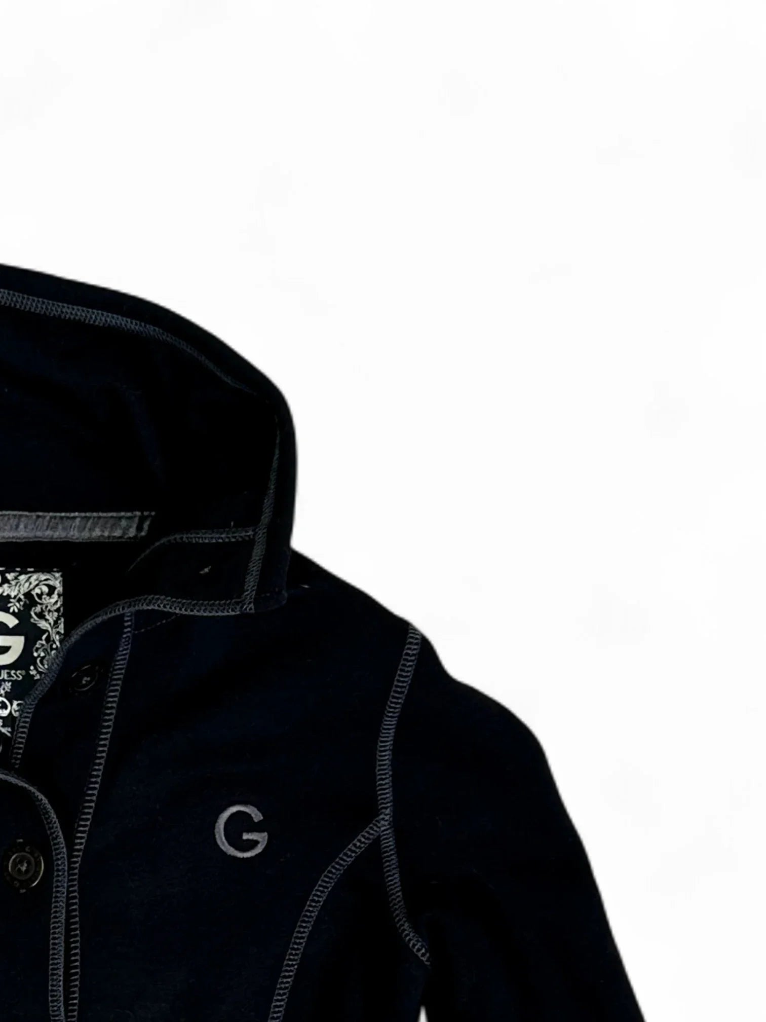 Vintage G by Guess Black Contrast Stitch Cardigan