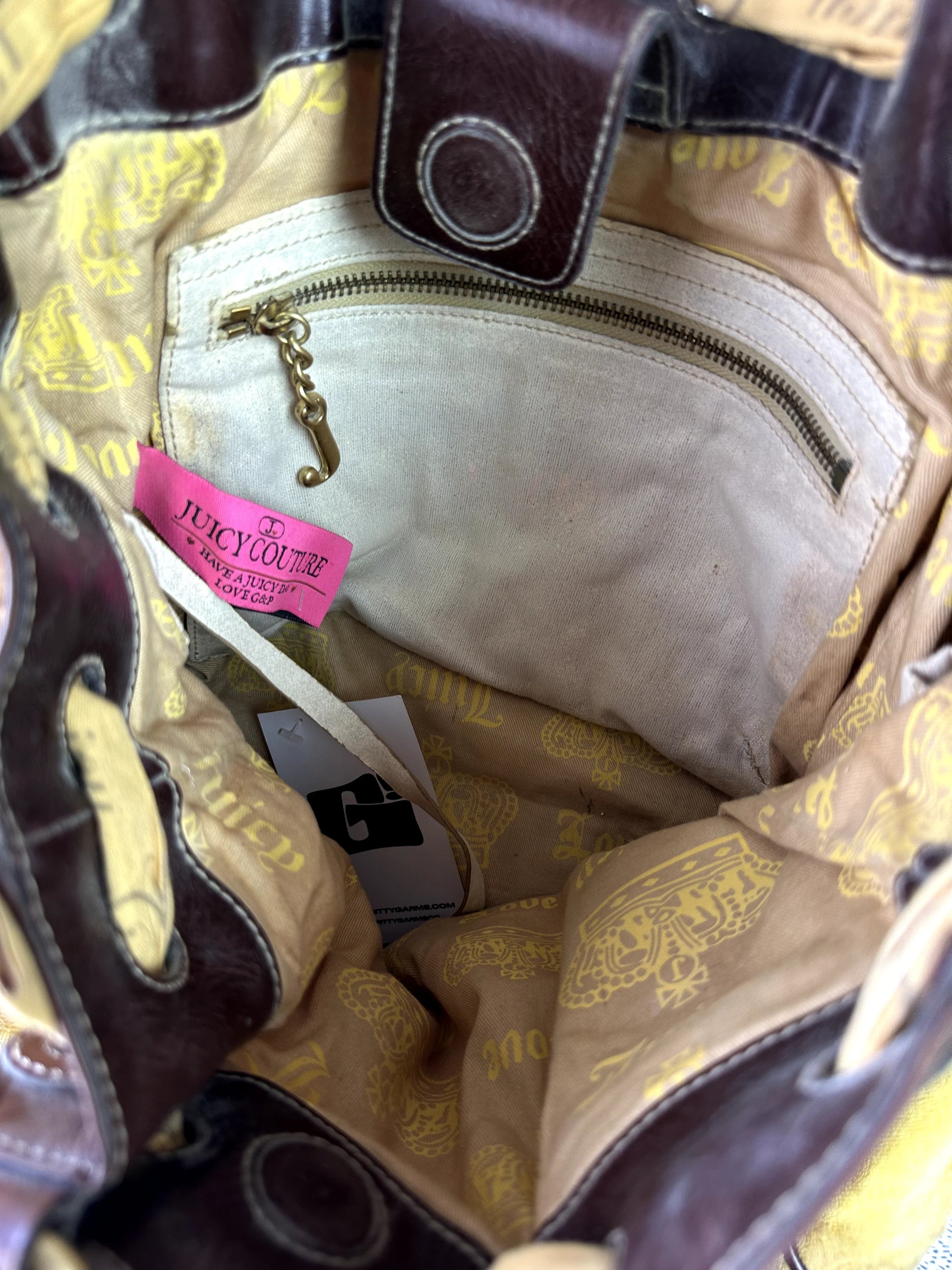 Y2K Juicy Couture Yellow Velour Logo Tote Bag