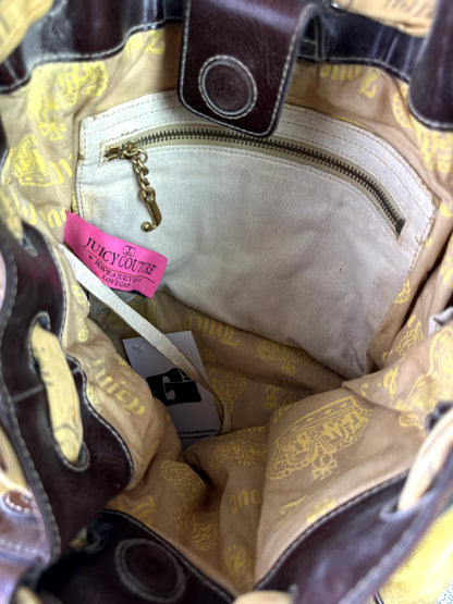 Y2K Juicy Couture Yellow Velour Logo Tote Bag