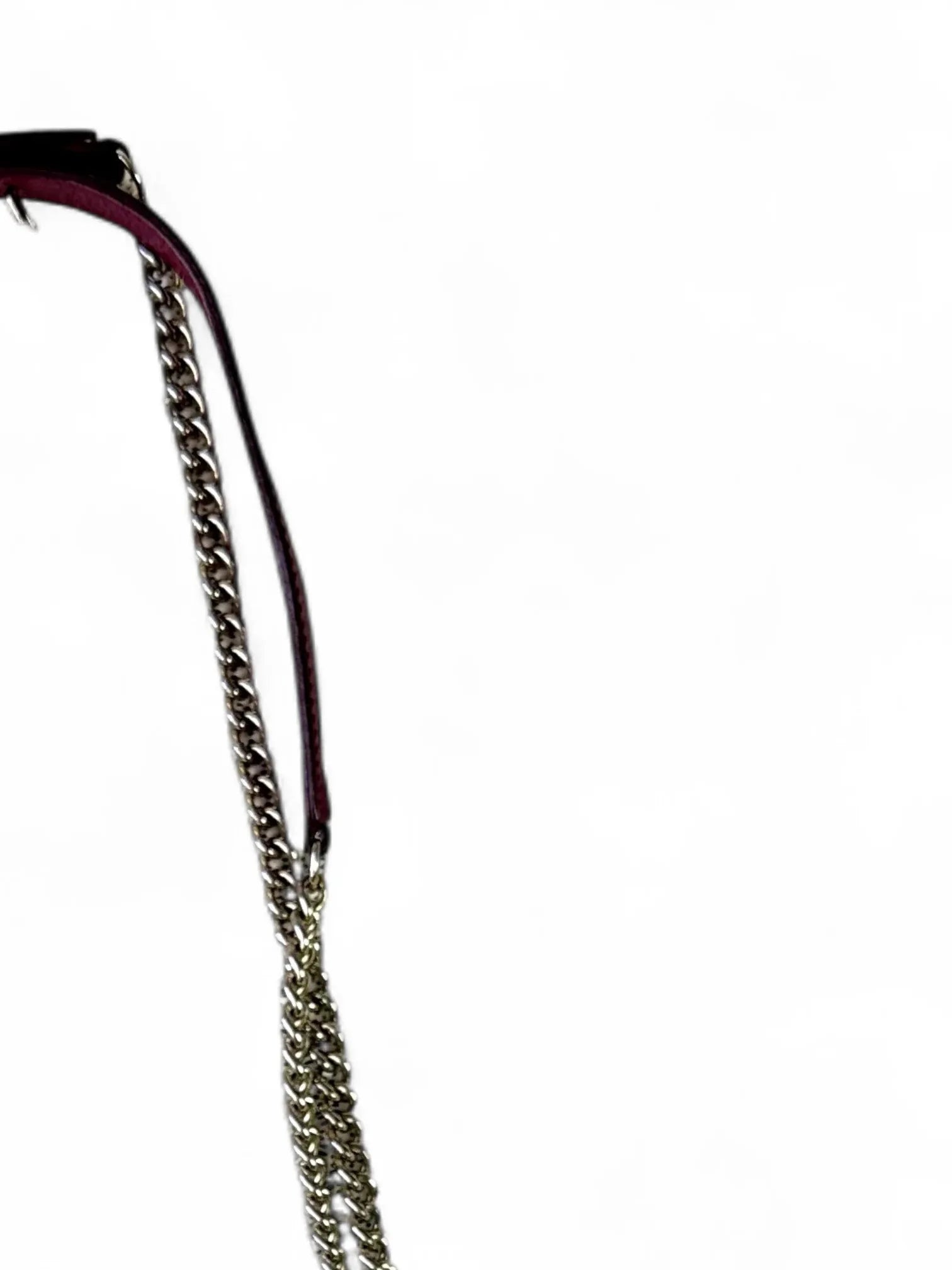 Vivienne Westwood plum pebbled leather chain shoulder bag