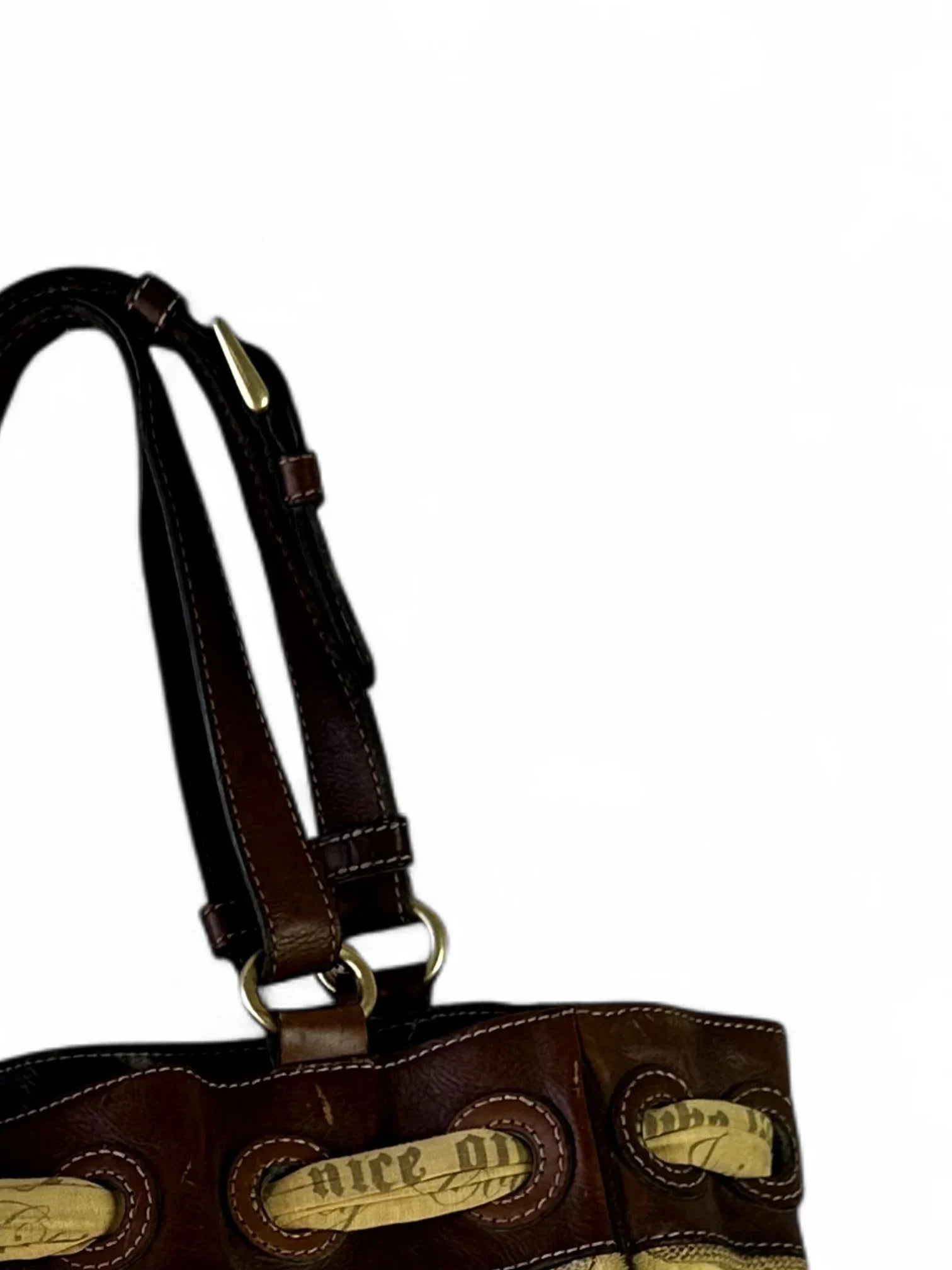 Y2K Juicy Couture Yellow Velour Logo Tote Bag