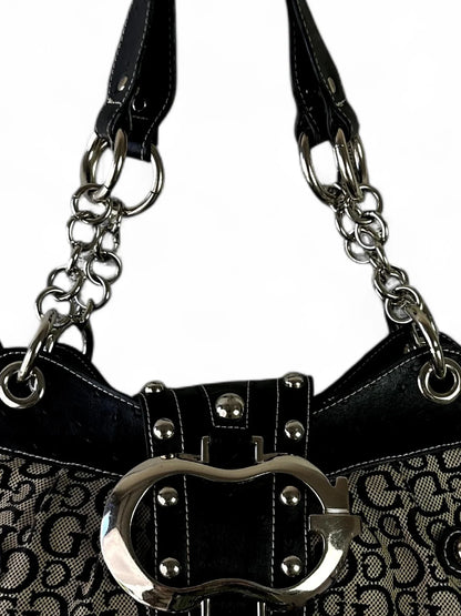 Vintage GUESS monogram buckle shoulder bag