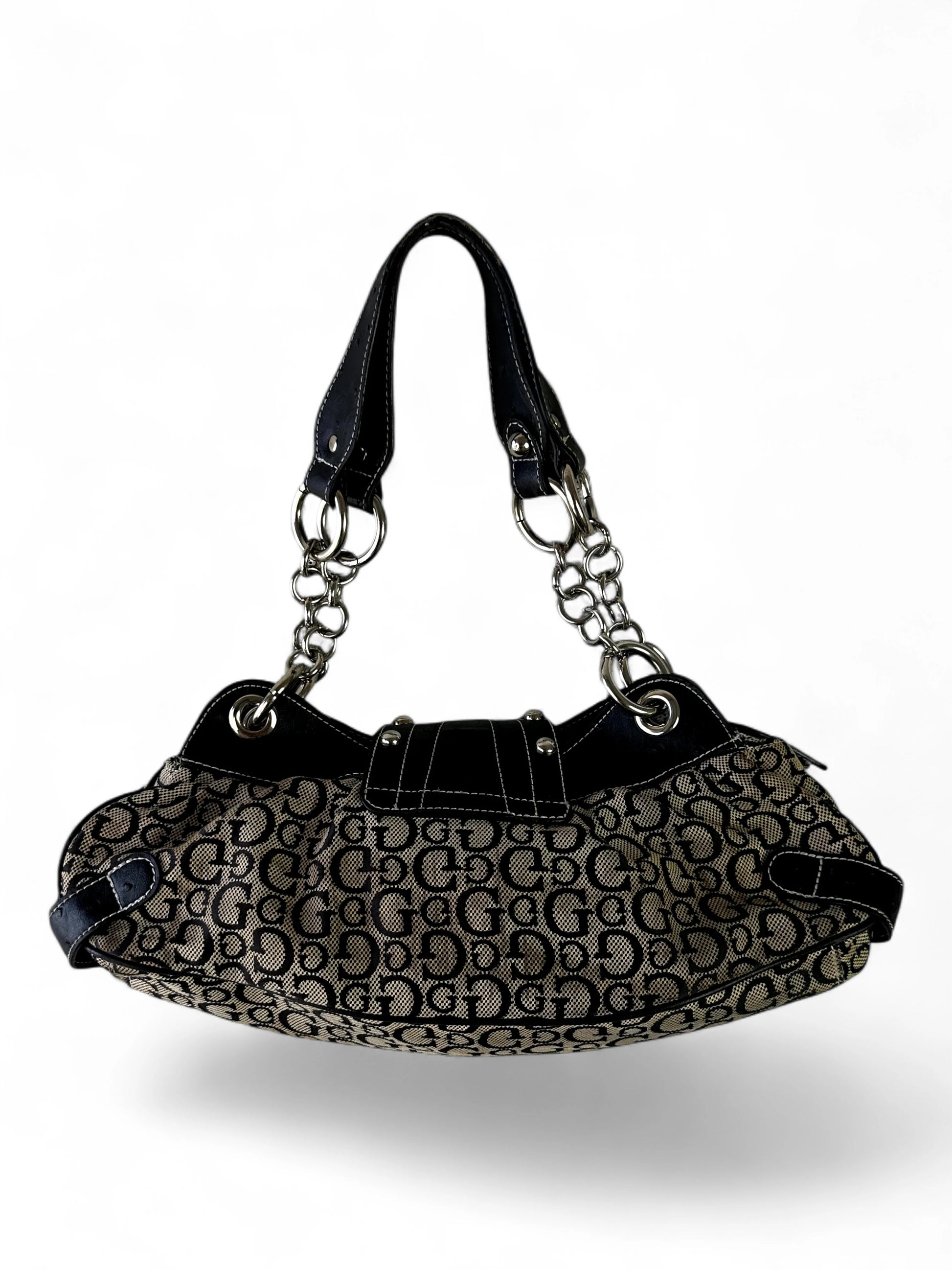Vintage GUESS monogram buckle shoulder bag