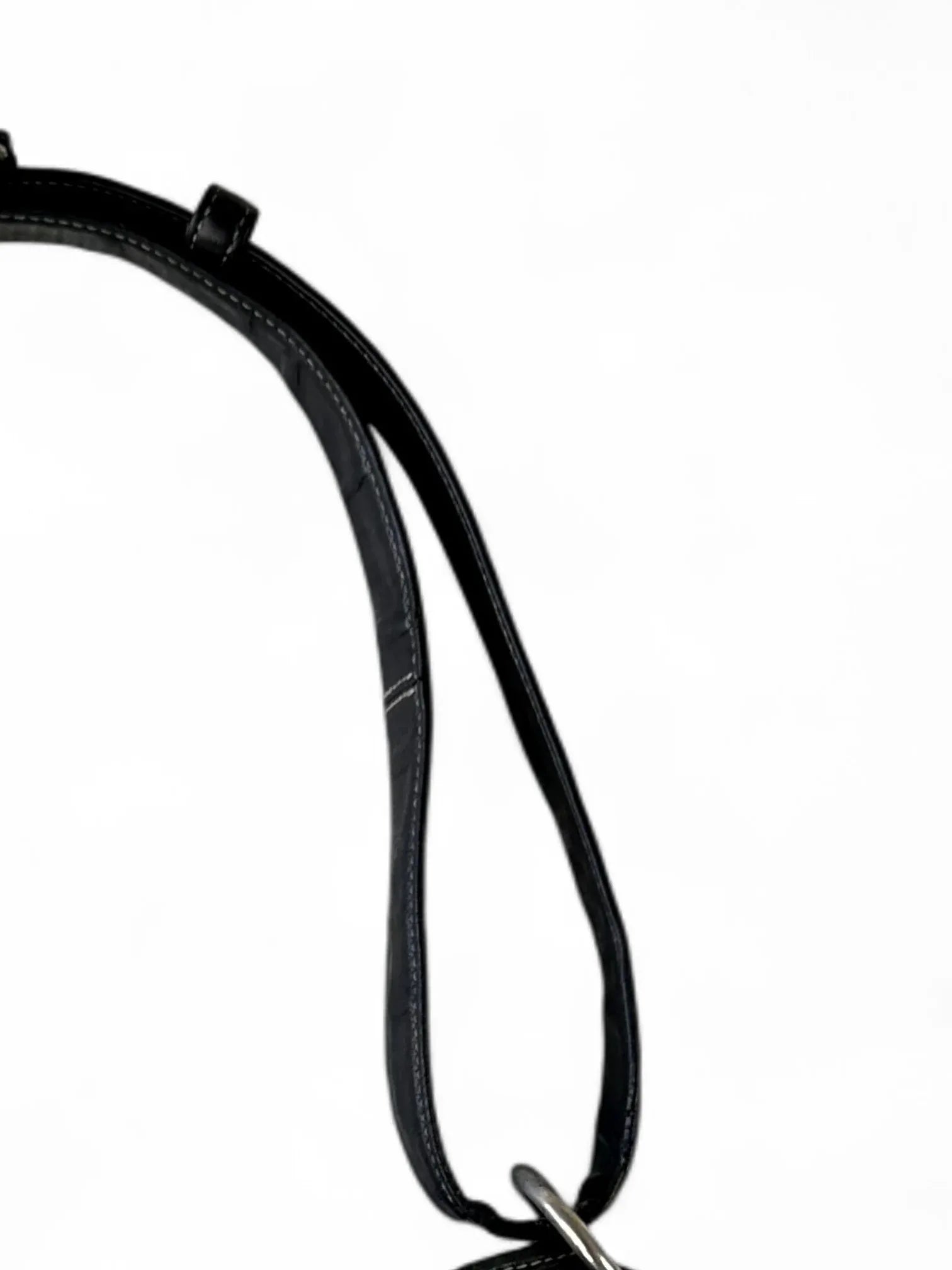 Vintage Coach black signature jacquard leather-trim hobo bag