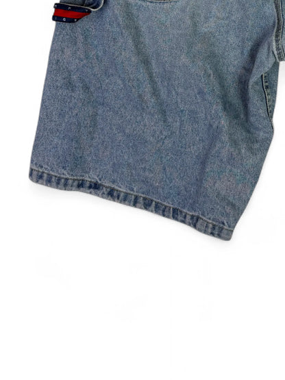 Vintage 90s Tommy Hilfiger light wash denim carpenter shorts jorts