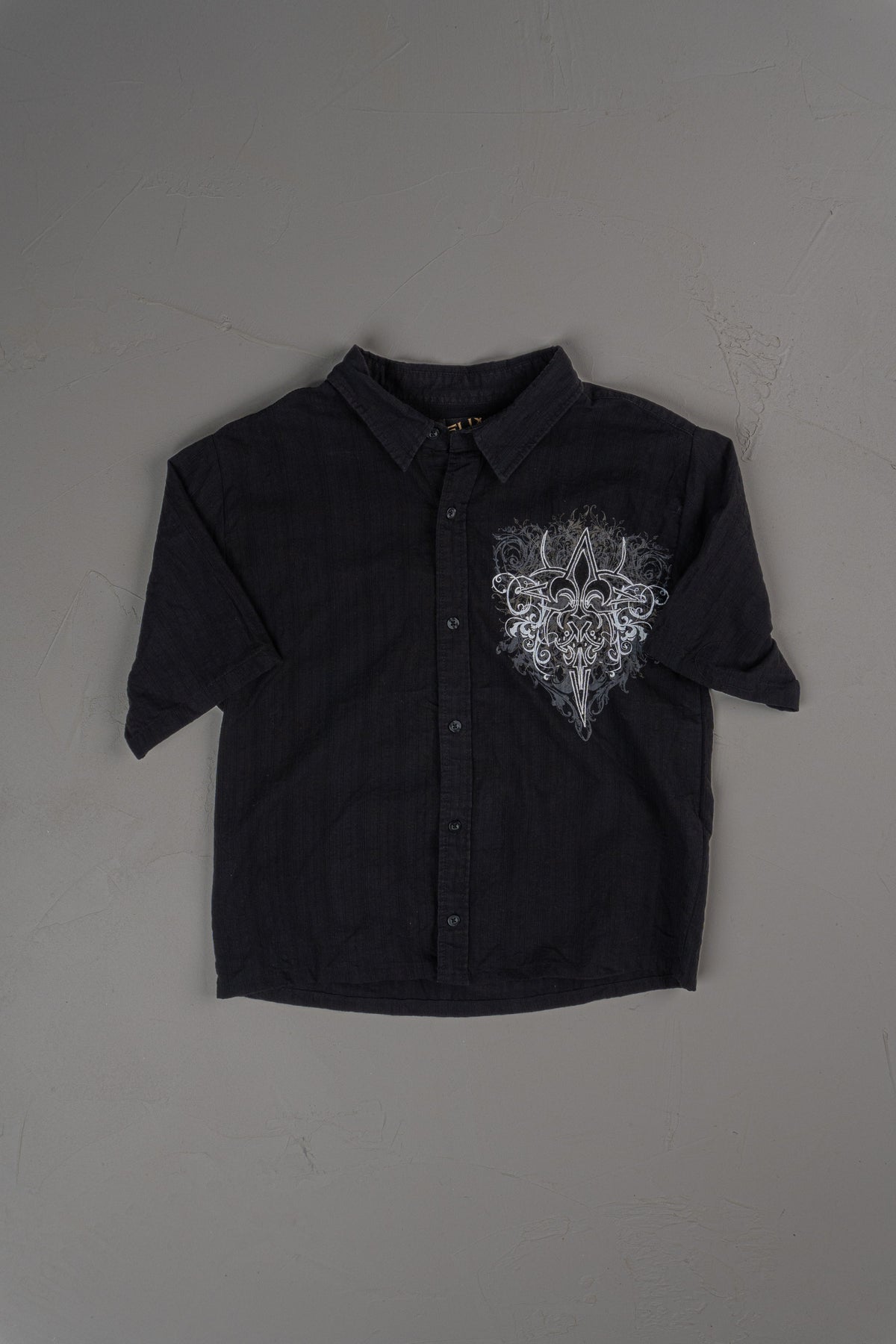 Vintage Y2K Helix Cropped Button-up T-shirt