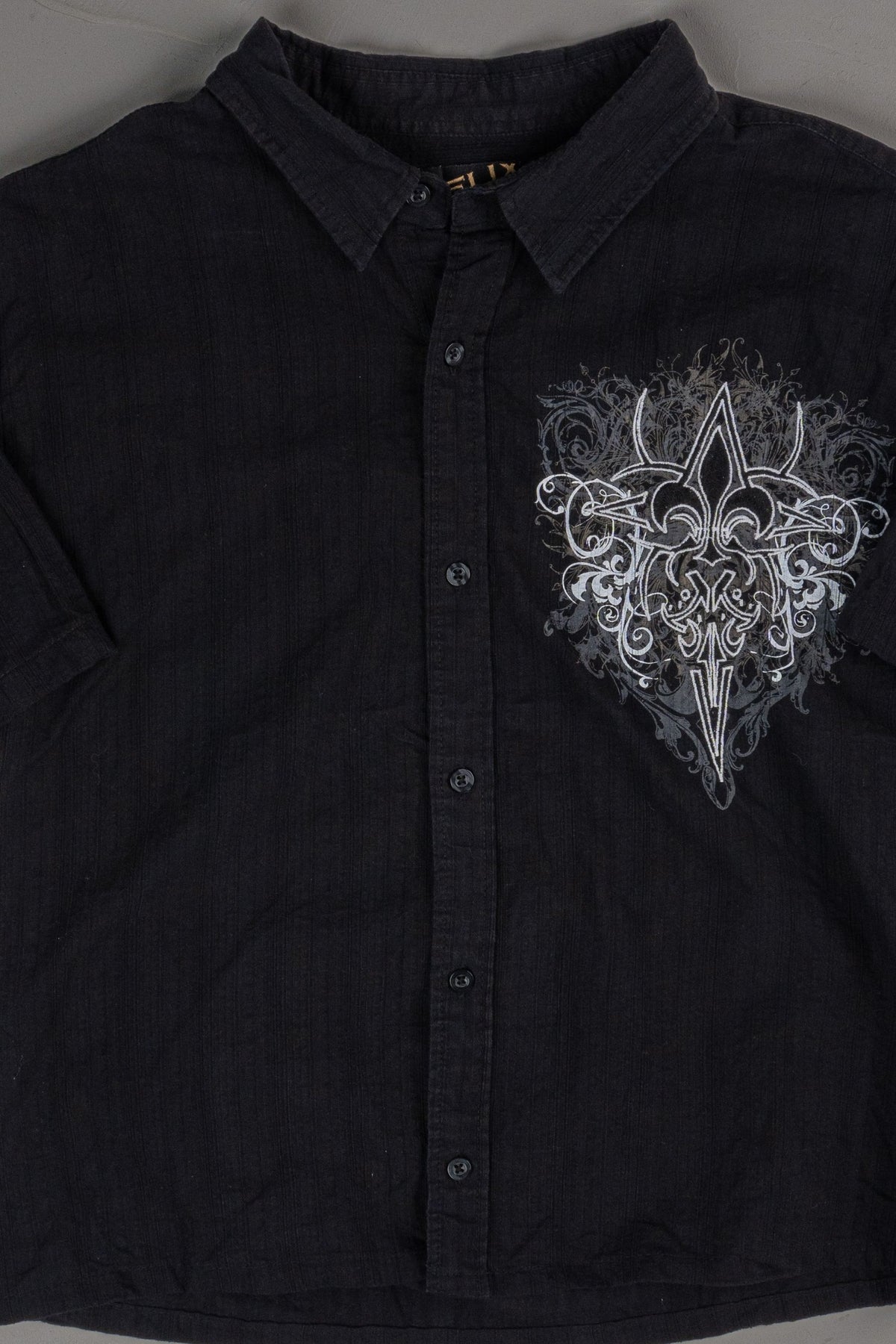 Vintage Y2K Helix Cropped Button-up T-shirt