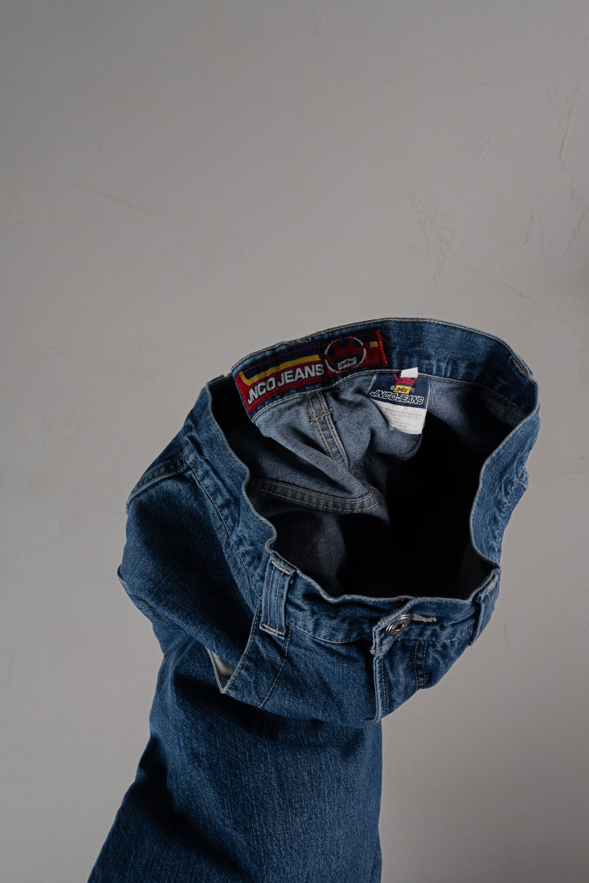 Vintage 90s JNCO Embroidered Crown Logo Denim Shorts/jorts