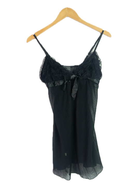 Vintage Y2K Black Lace Cami Top