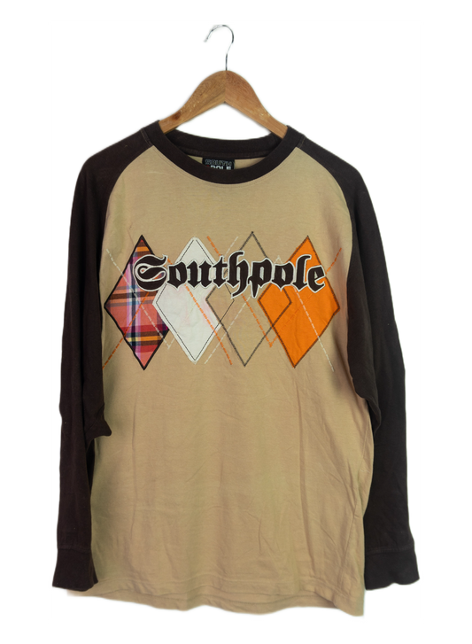 Vintage Y2K Southpole Argyle Grunge Long Sleeve Tee